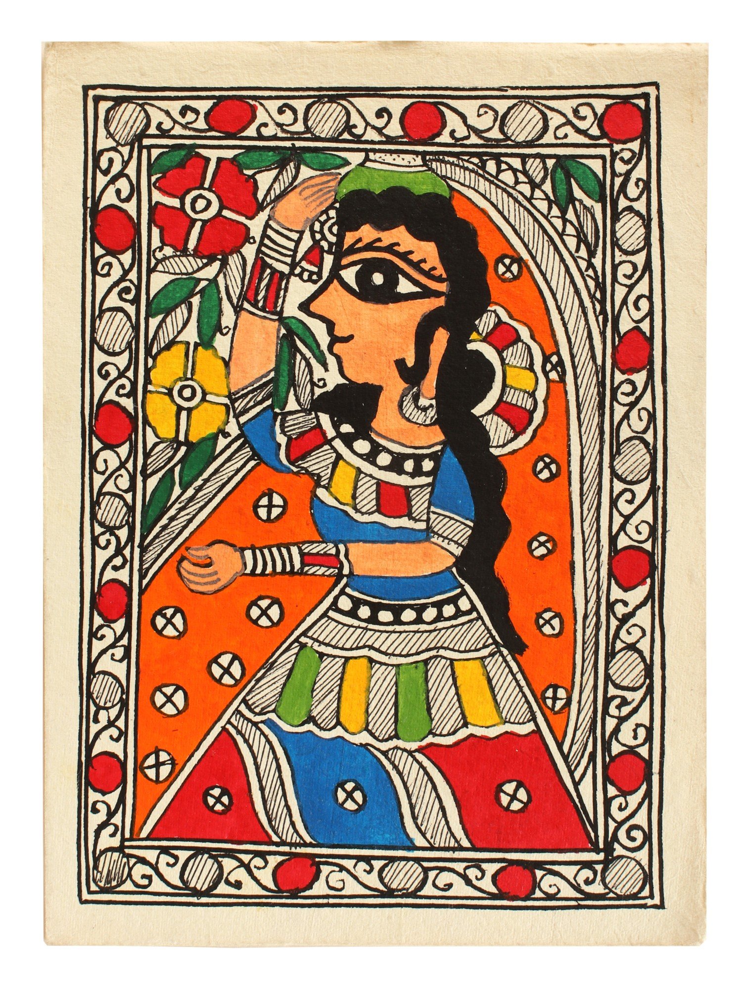 rai art and craft Madhubani Painting | Traditional Mithila Art | Handmade  Canvas board 8* 10 inch Canvas 10 inch x 8 inch Painting Price in India -  Buy rai art and
