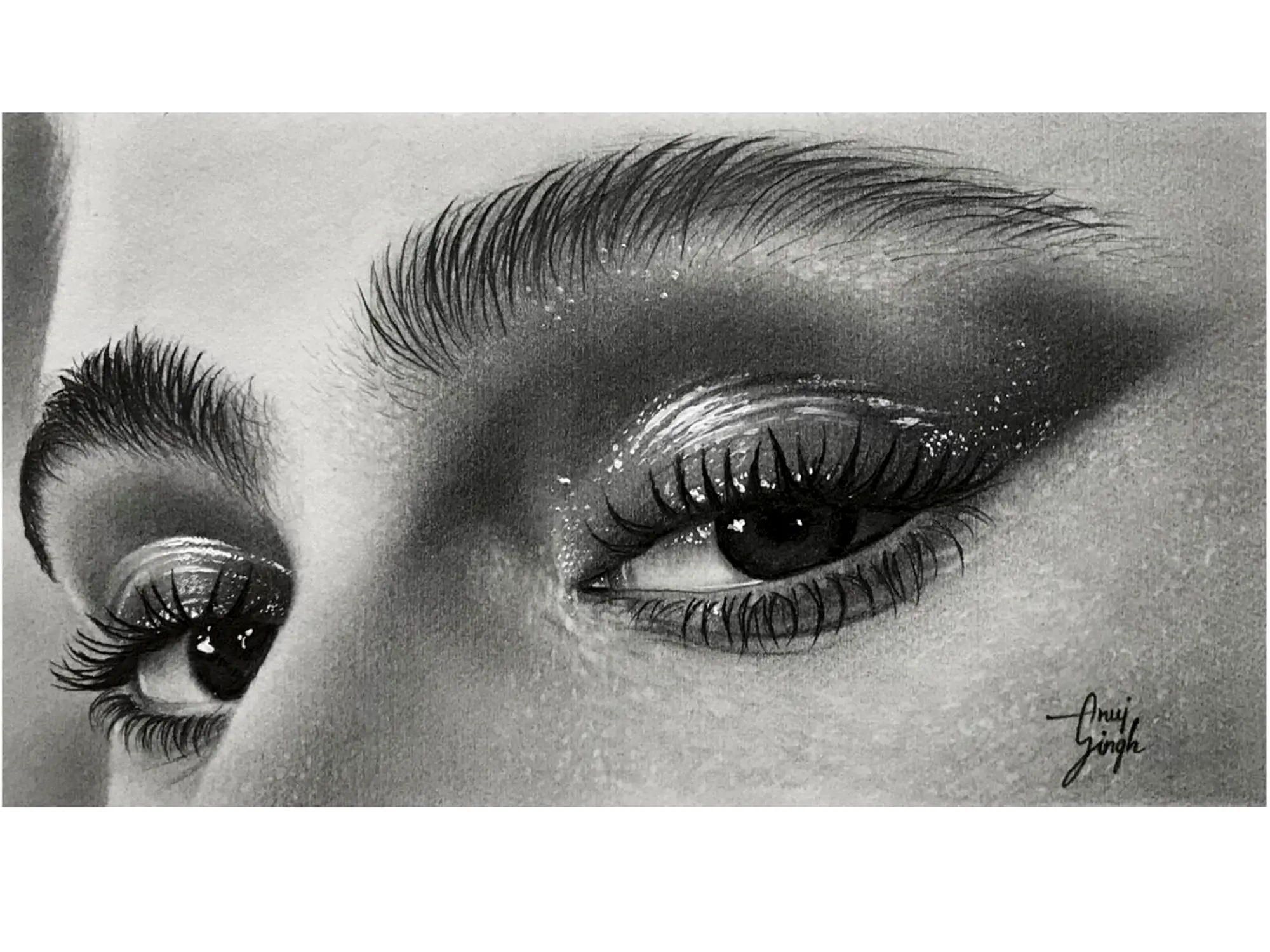 Exhilarating Beauty of Eyes | Graphite Pencil Sketch | Exotic