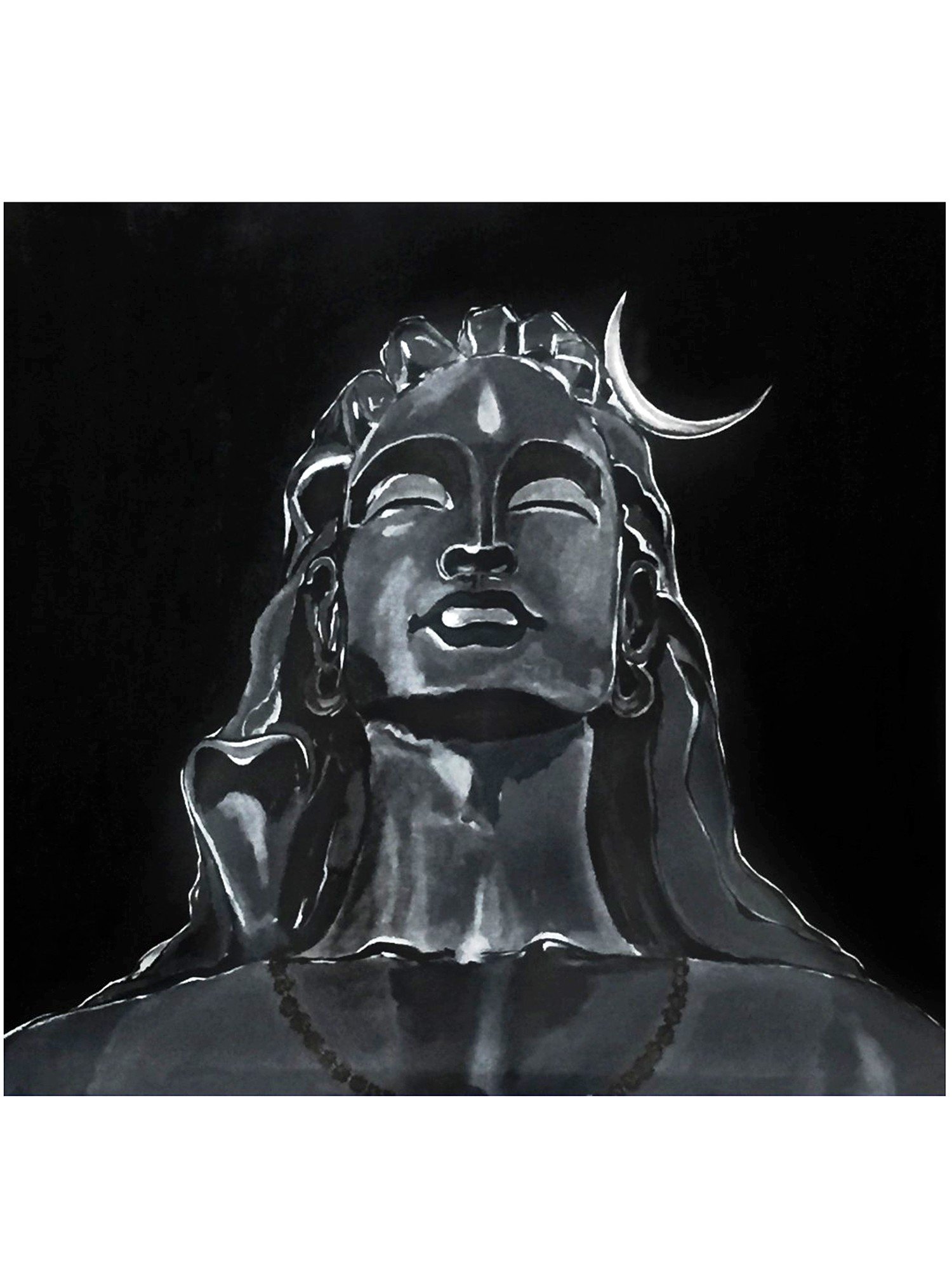 Buy Adiyogi Shiva Handmade Painting by AKASH BHISIKAR CodeART555751352   Paintings for Sale online in India