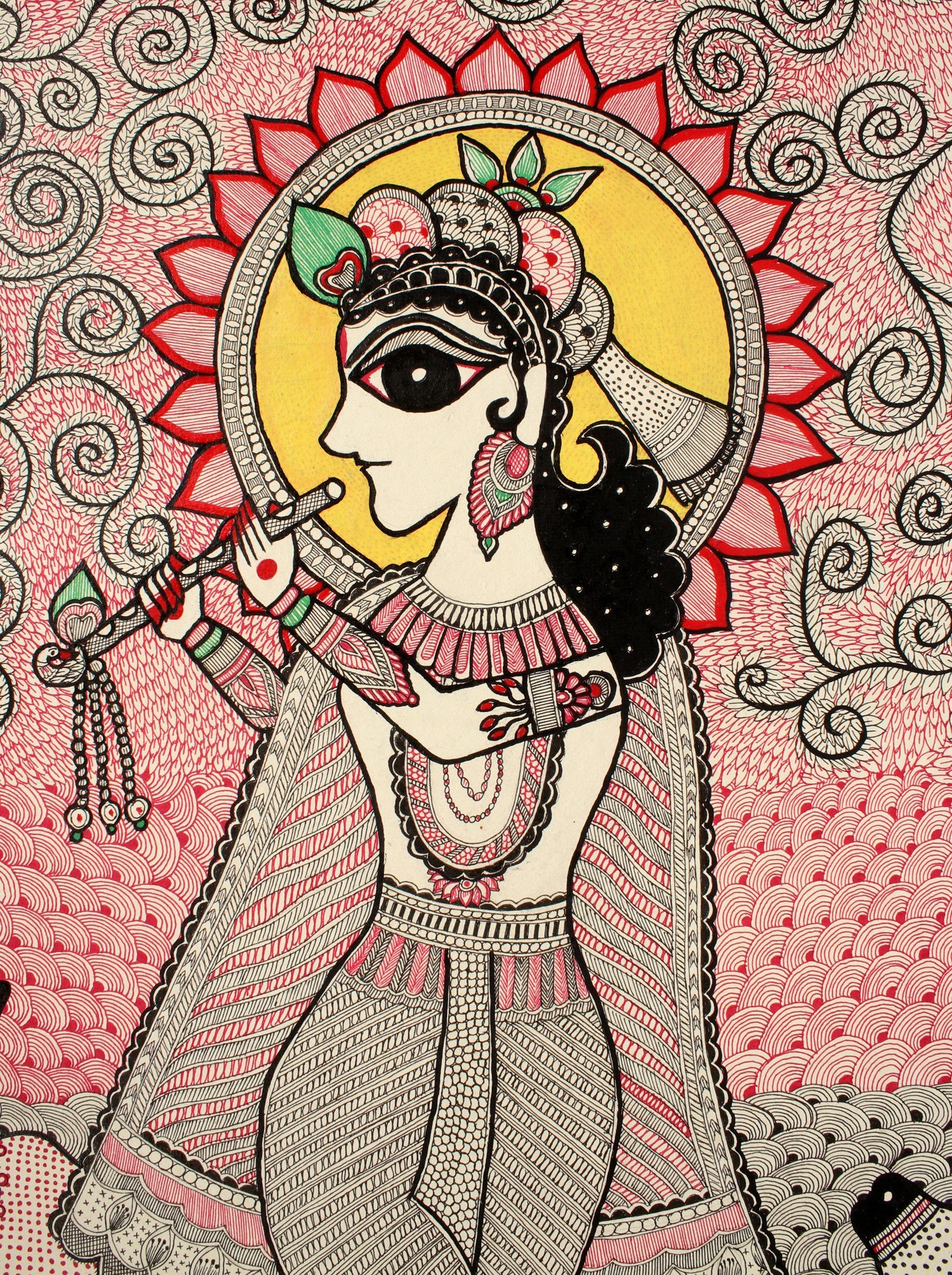 Namaste Home - Canvas Painting - Ghanshyam Girdhari - Lord Shree Krishna -  Religious Art - Modern Art - Canvas Painting (Cotton Canvas, Medeuim Size  28X28 Inches, Multicolor) : Amazon.in: Home & Kitchen