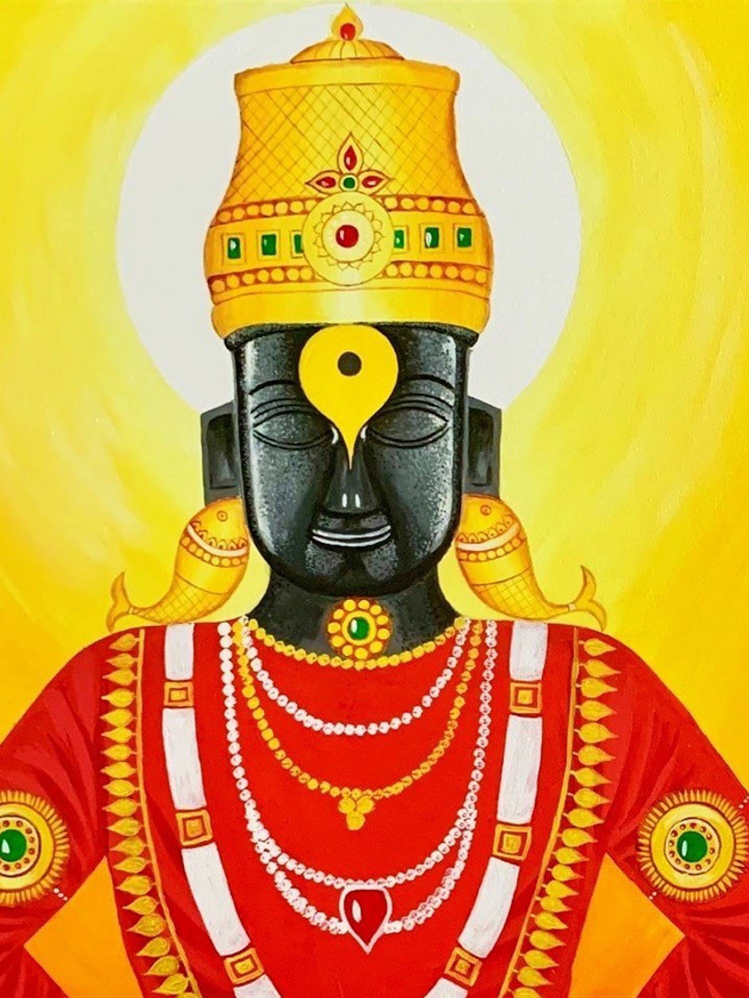 24k pure gold plated Lord Vithal 🙏🏻🙏🏻💐💐🙏🏻🙏🏻 . . . . #vitthal  #pandharpur #mauli #maharashtra #marathi #pandurang #vitthalrakhumai  #pandharpurwari... | By Dhanraj shelke artFacebook