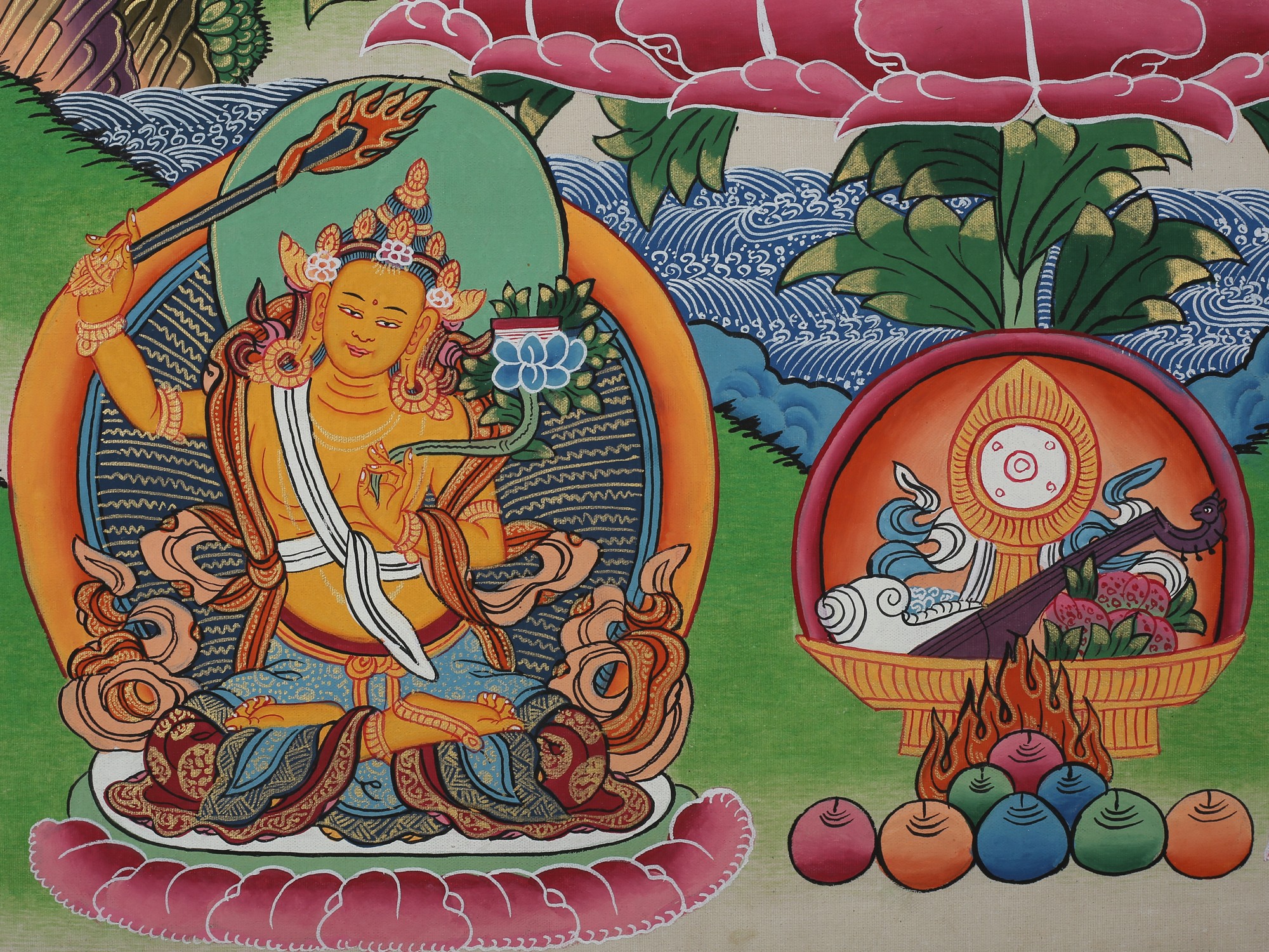 High Quality Tibetan Chenrezig Thangka (Avalokiteshvara) | Brocadeless ...