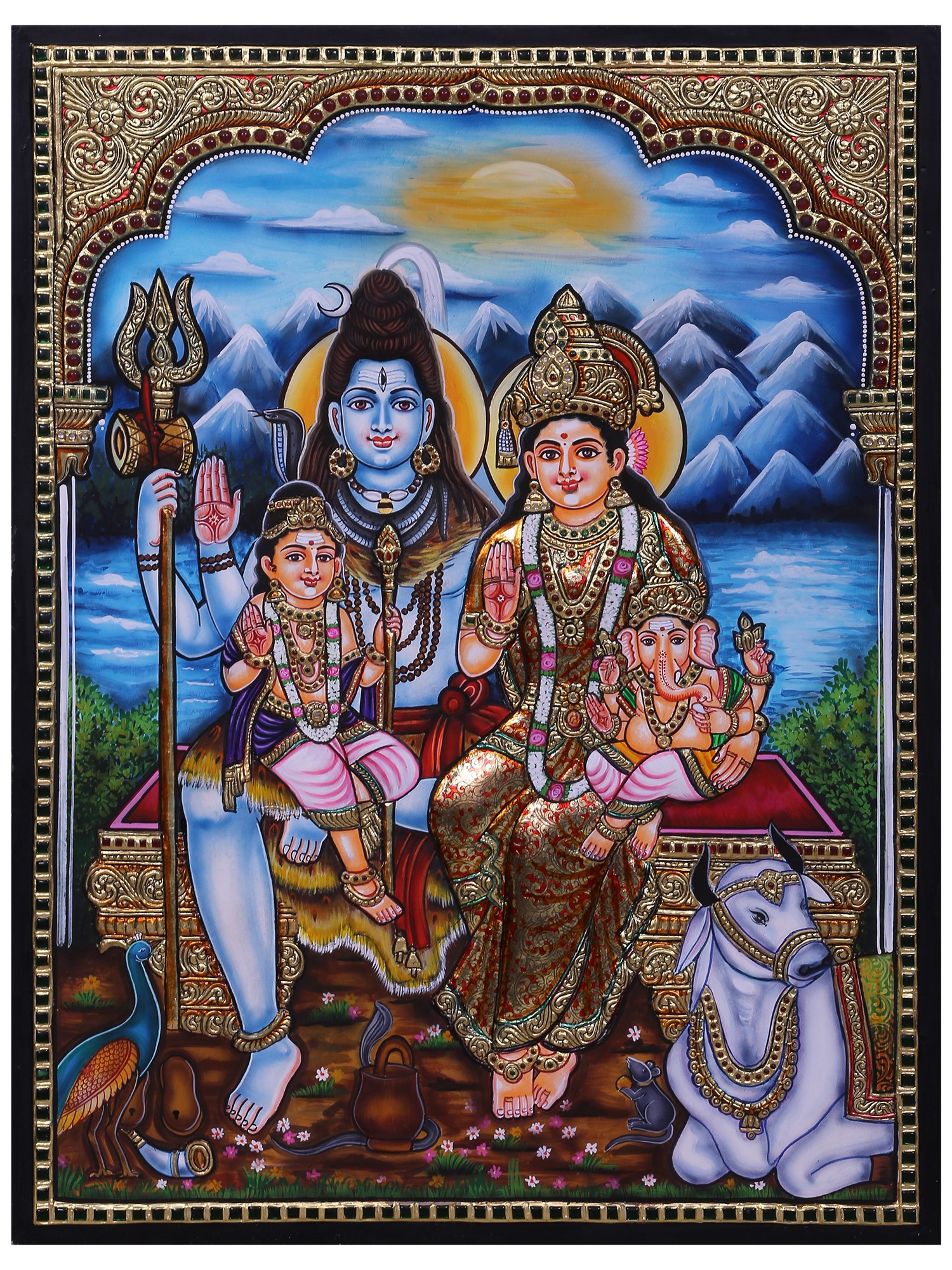 Shiv Parvati Ganesh, ganesh ji, lord, god, HD phone wallpaper | Peakpx