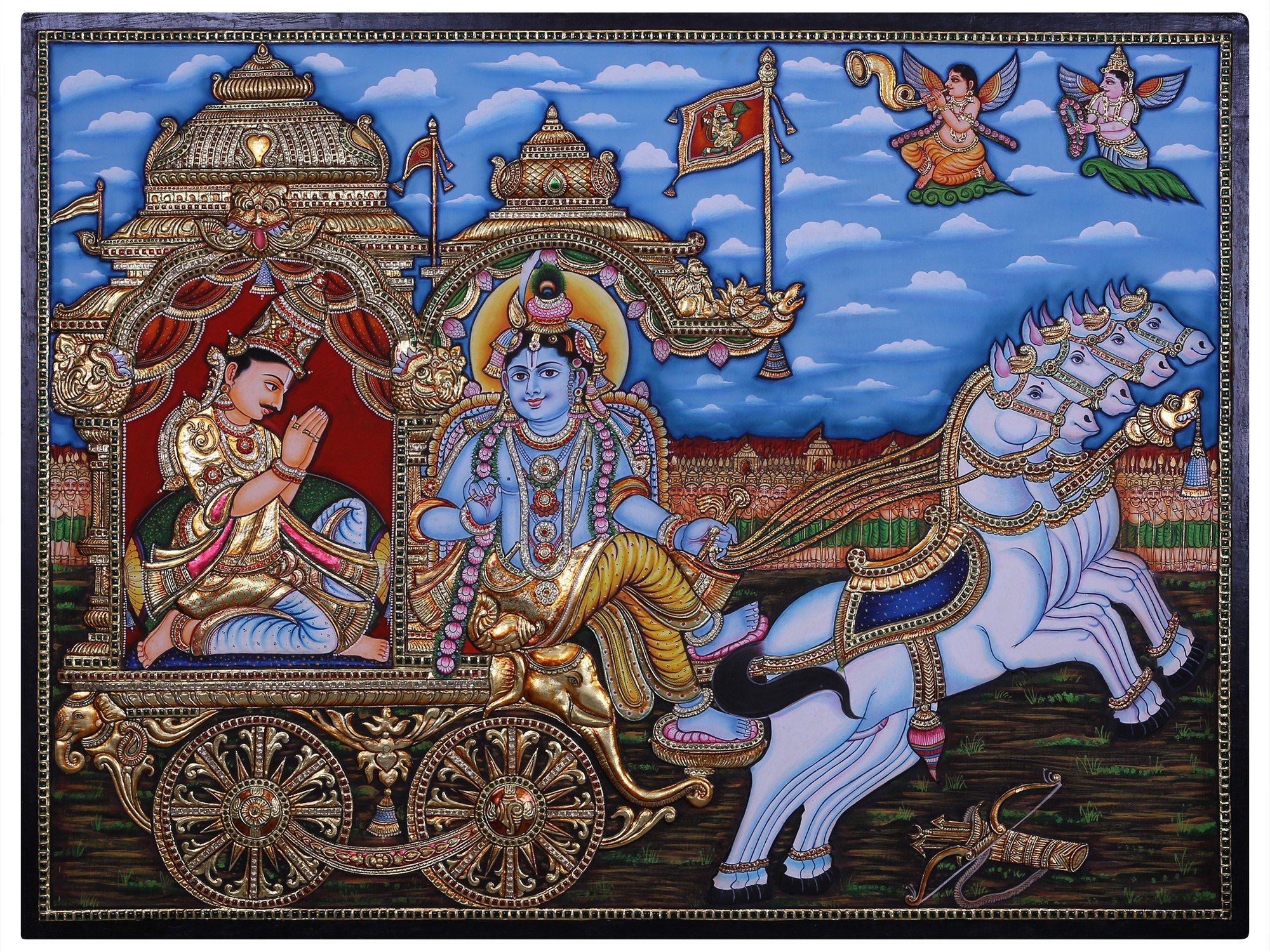 Lord Krishna And Arjuna Painting