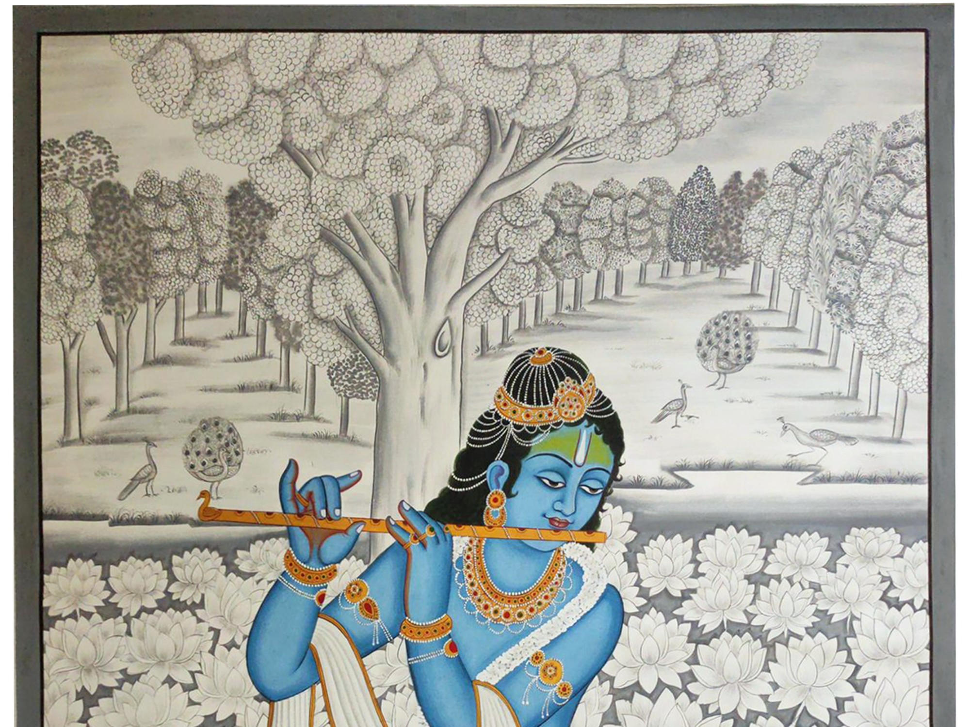 Shri Krishna Playing Flute sri krishna lord god moon background HD  phone wallpaper  Peakpx