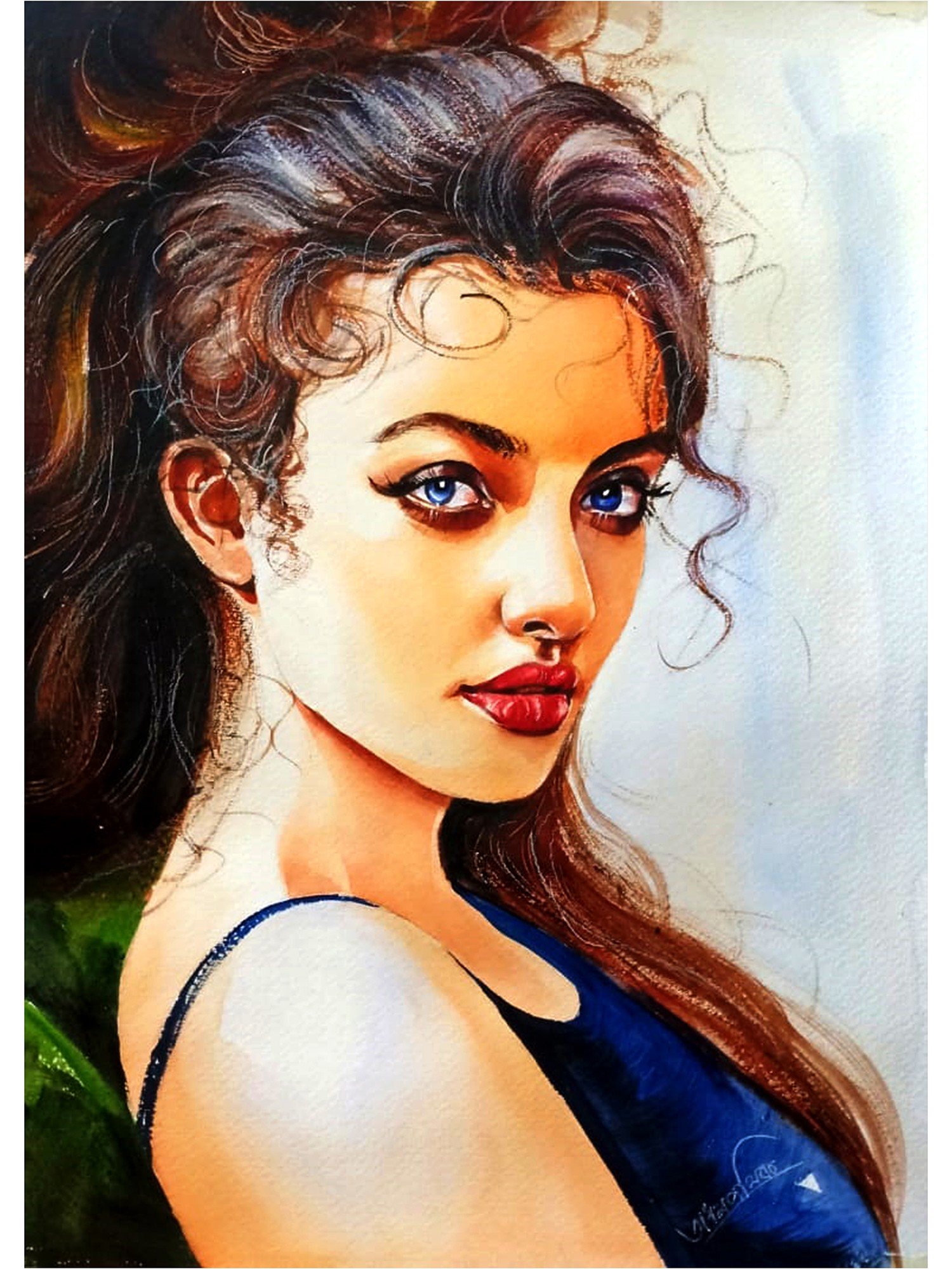 portrait girl painting