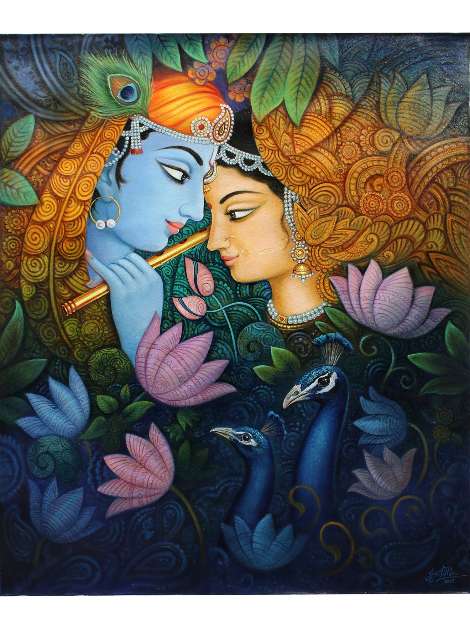 Eternal love of Radha Krishna Drawing by D J - Fine Art America