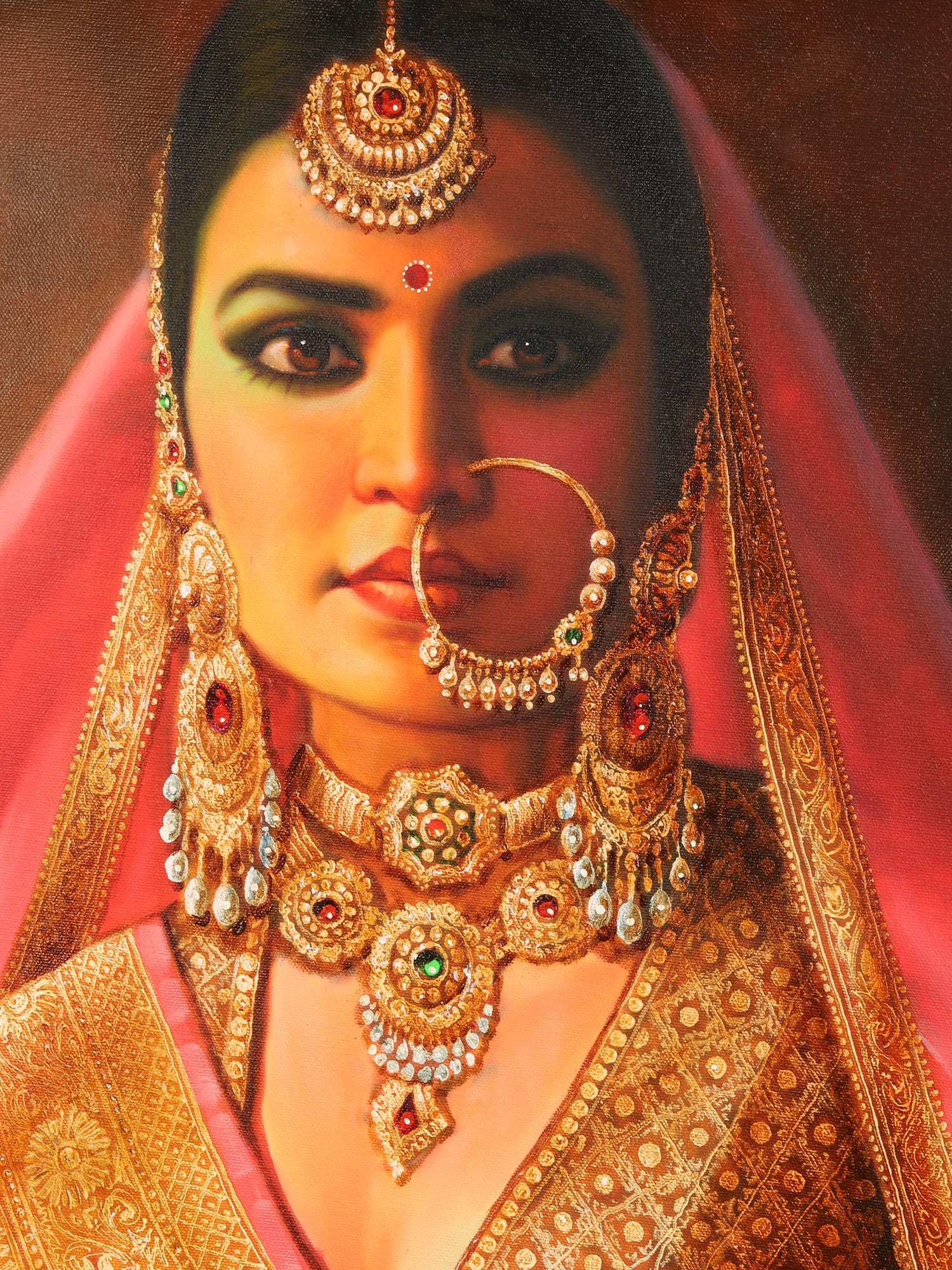 The Royal Highness Oil Painting on Canvas Without Frame Exotic India Art