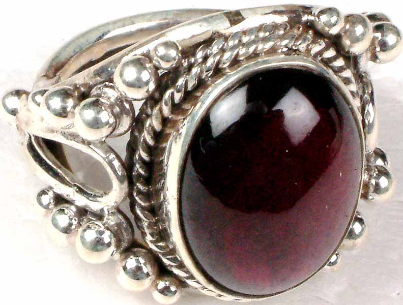 Garnet Ring | Exotic India Art