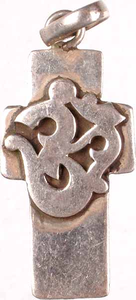 om and cross pendant