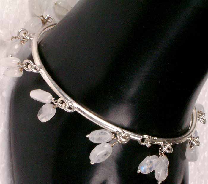 Rainbow Moonstone Bangle Exotic India Art