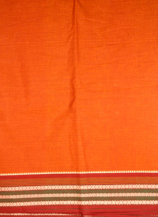Plain Mahogany Fabric from Bangalore with Golden Weave on Border ...