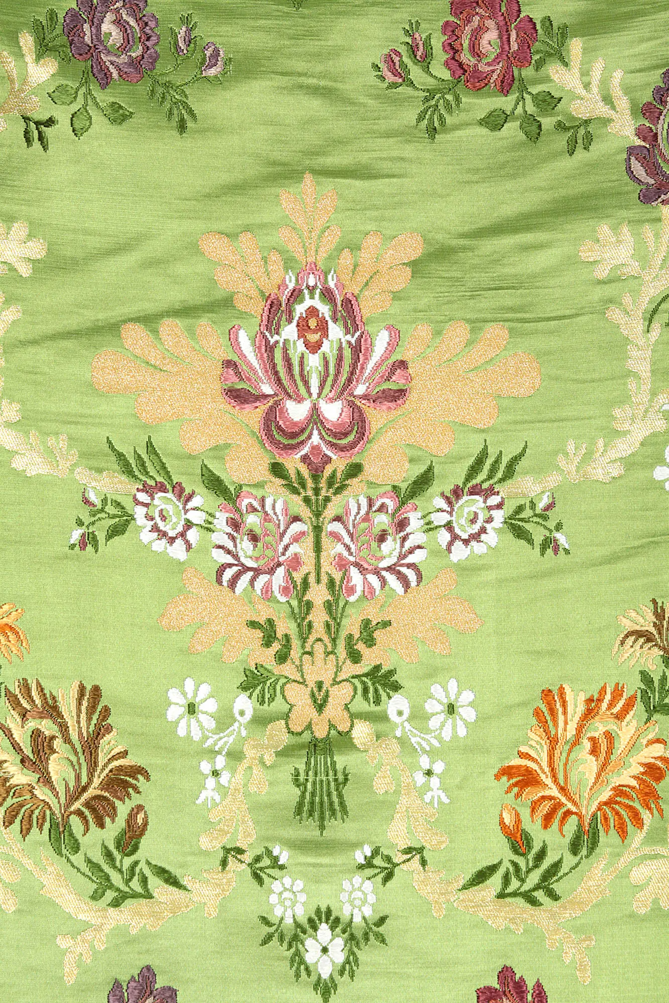 Pale-Green Tibetan Lotus Brocade, alternate view