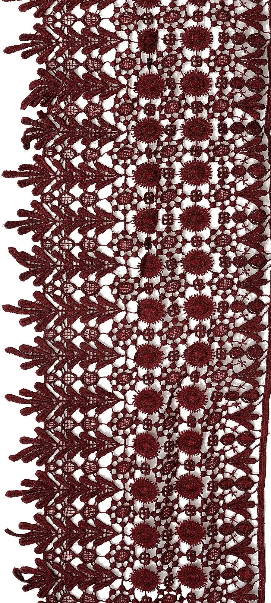 Wide Crochet Floral Border