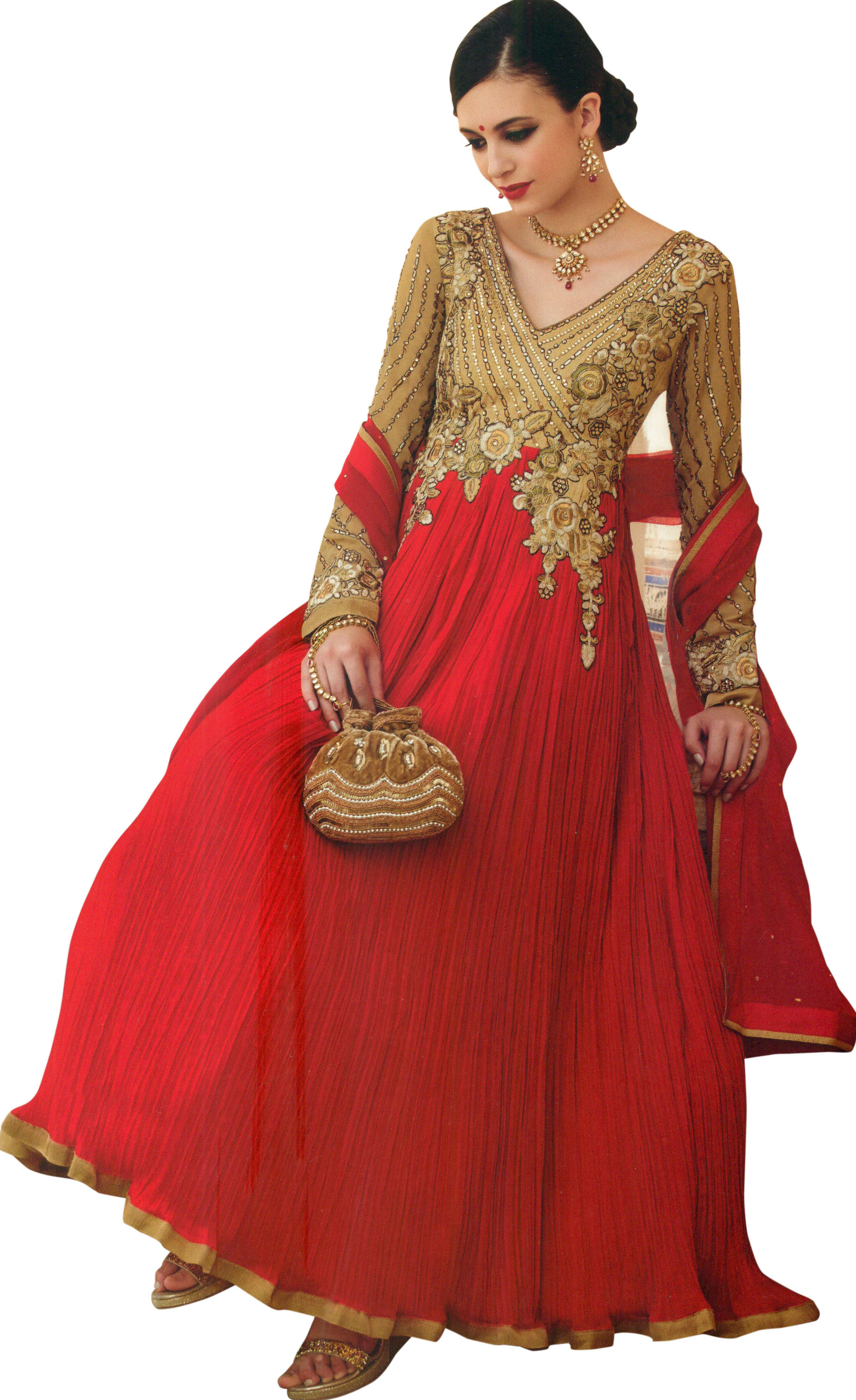 Embroidered Long Dress Gown, Sleevless at Rs 8995 in Delhi | ID: 14813122655