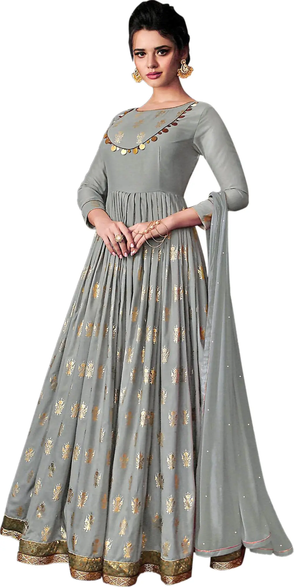 simple anarkali suit design