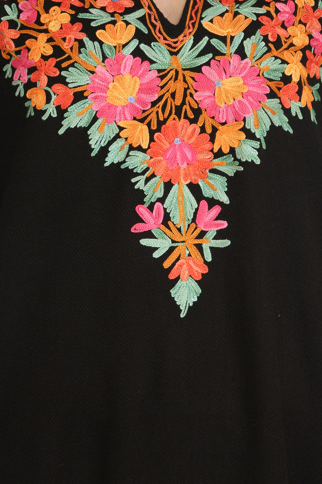 Ari-Embroidered Phiran from Kashmir | Exotic India Art