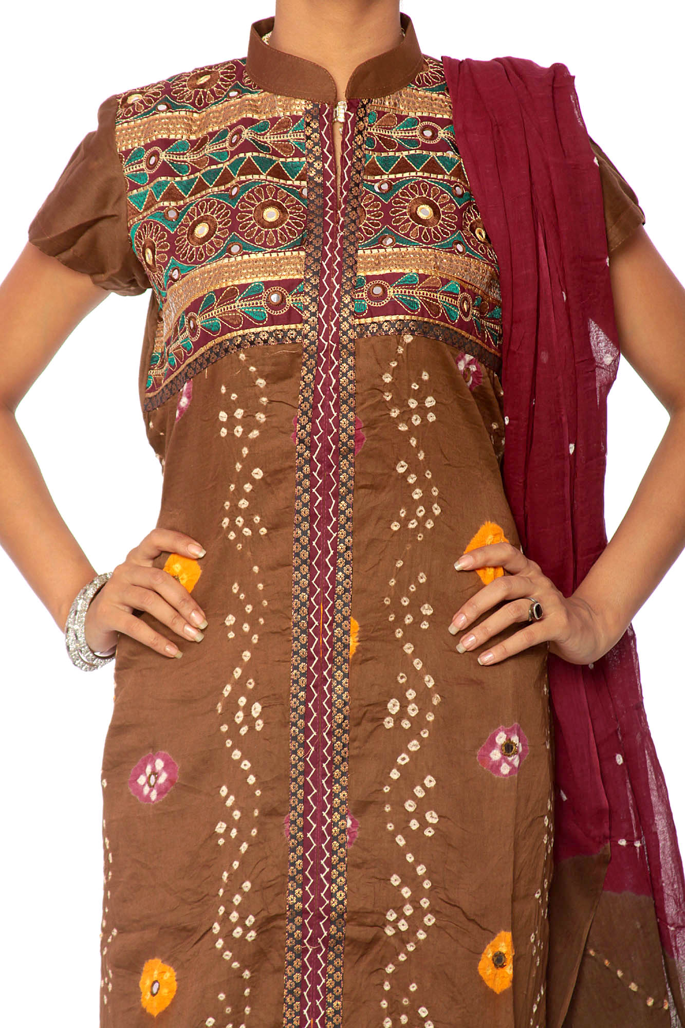 patterns for bandhani salwar kameez