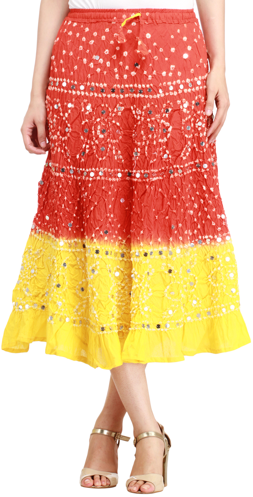Buy Exotic India Cotton Full Skirt KS96 BlackFree Size at Amazonin