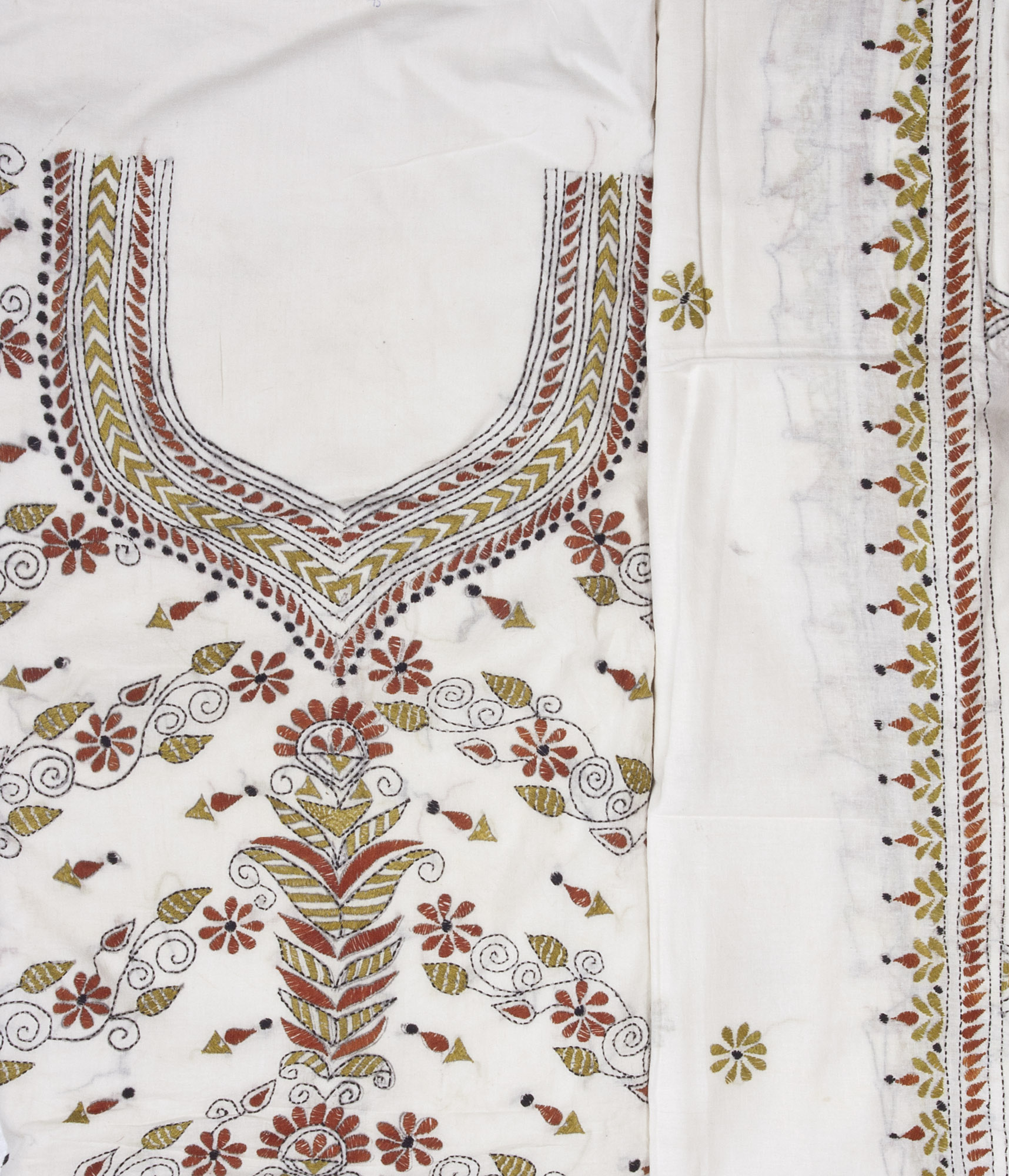 white salwar suit material