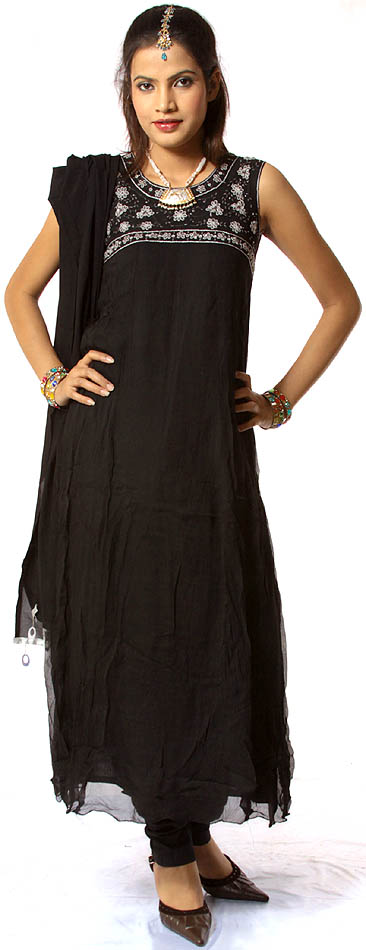 fcity.in - Anarkali Gown Kurta Black / Chitrarekha Refined Kurtis