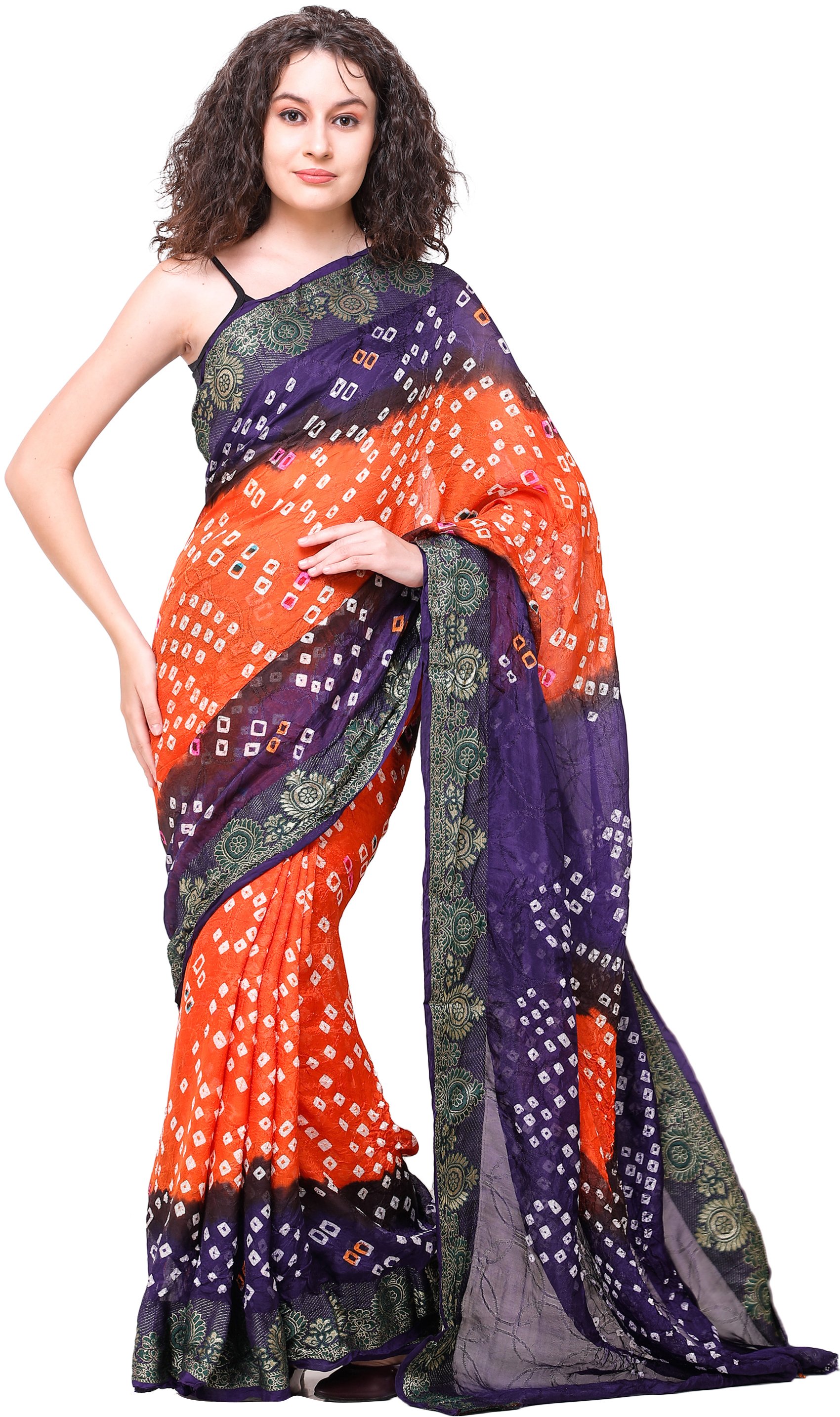 Multicolor Bandhani Saree, Art Silk, 6.30 With Blouse at Rs 999 in Surat