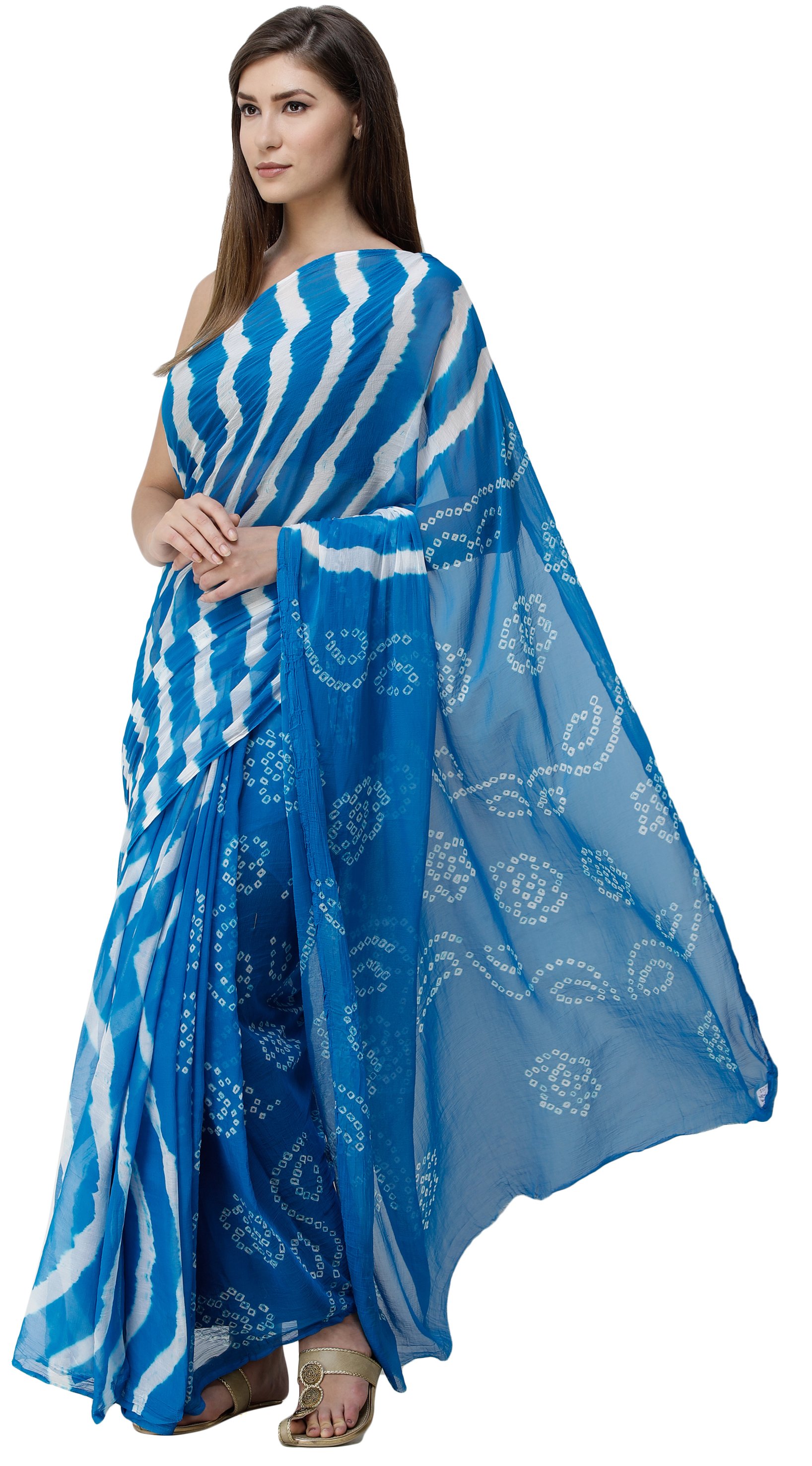 Red Silk Tie-Dye Bandhani Banarasi Saree Set Design by Geroo Jaipur at  Pernia's Pop Up Shop 2023