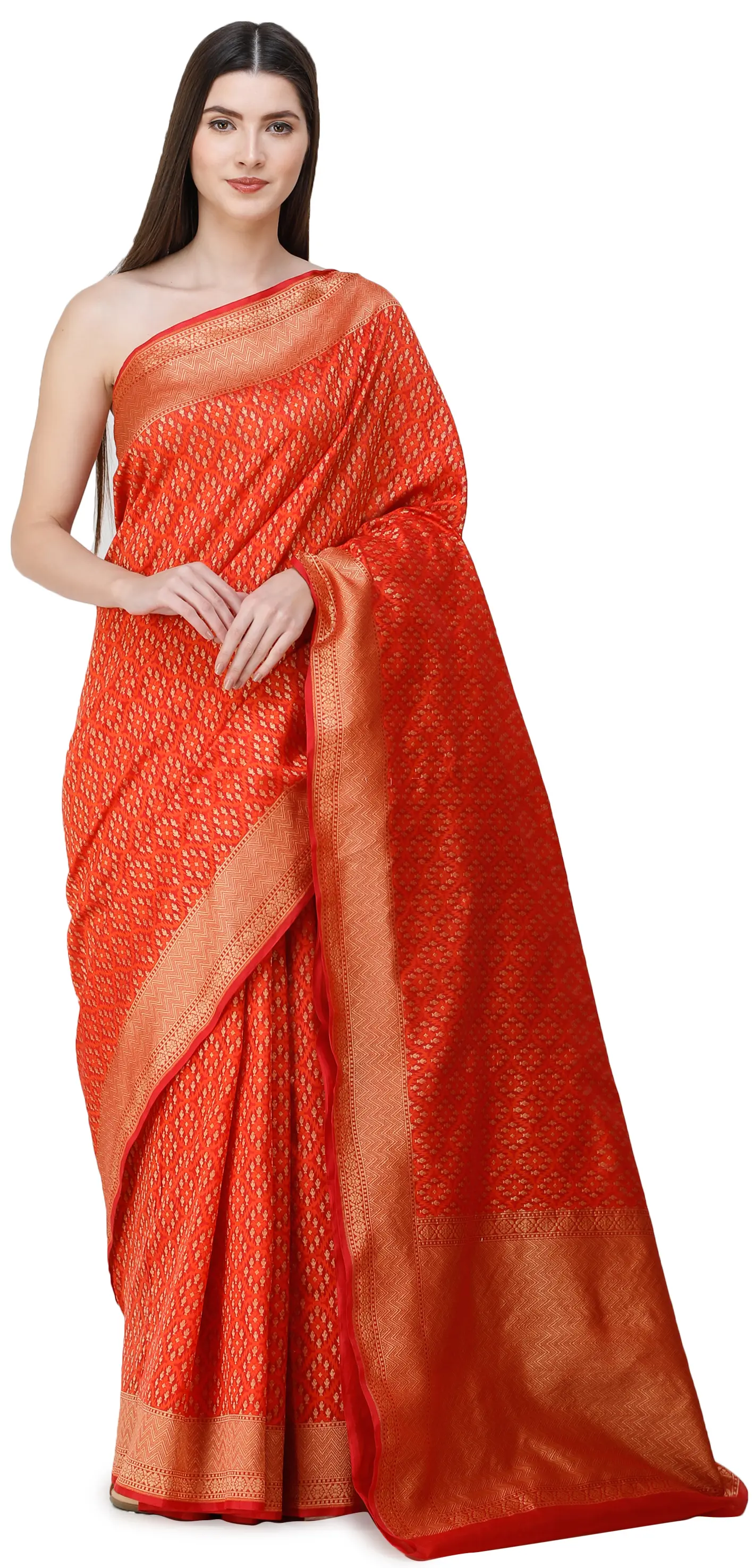 Banarasi Sari with Zari Woven Pallu and Border