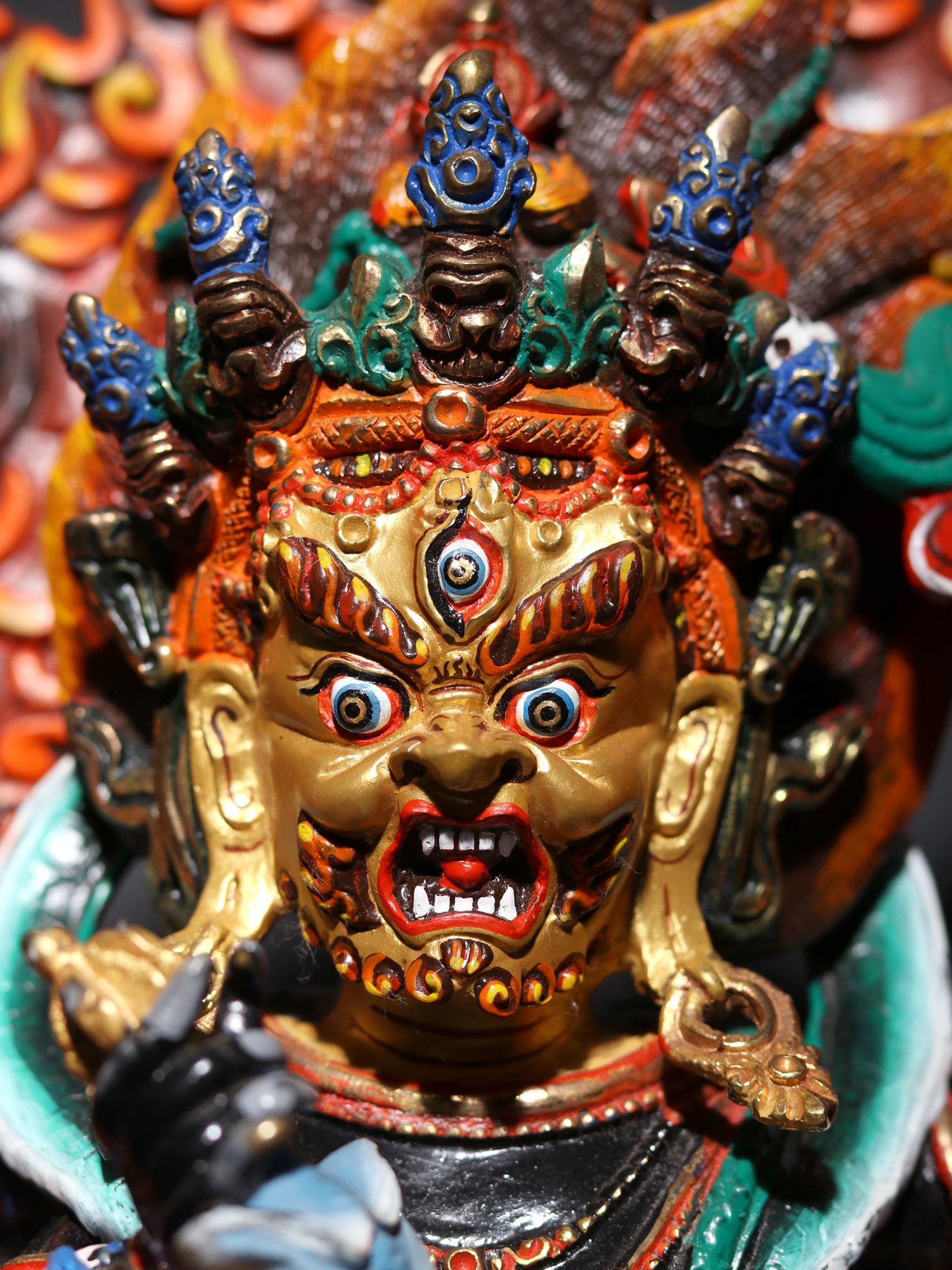 Six Armed Mahakala Copper Statue 