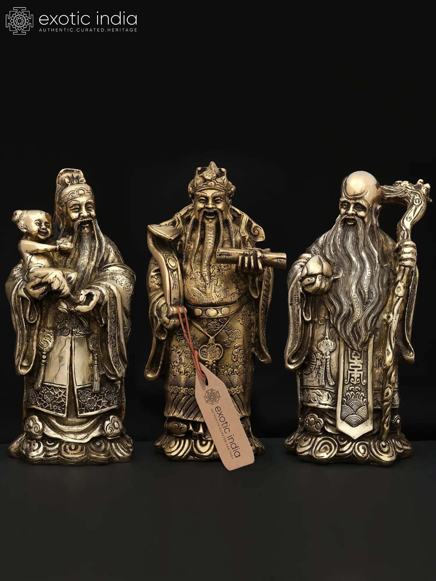 Sanxing - Fu Lu Shou (Three Chinese Deities Represent Good Fortune