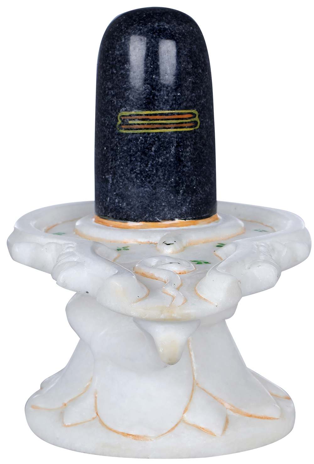 Black and White Marble Shiva Linga | Exotic India Art