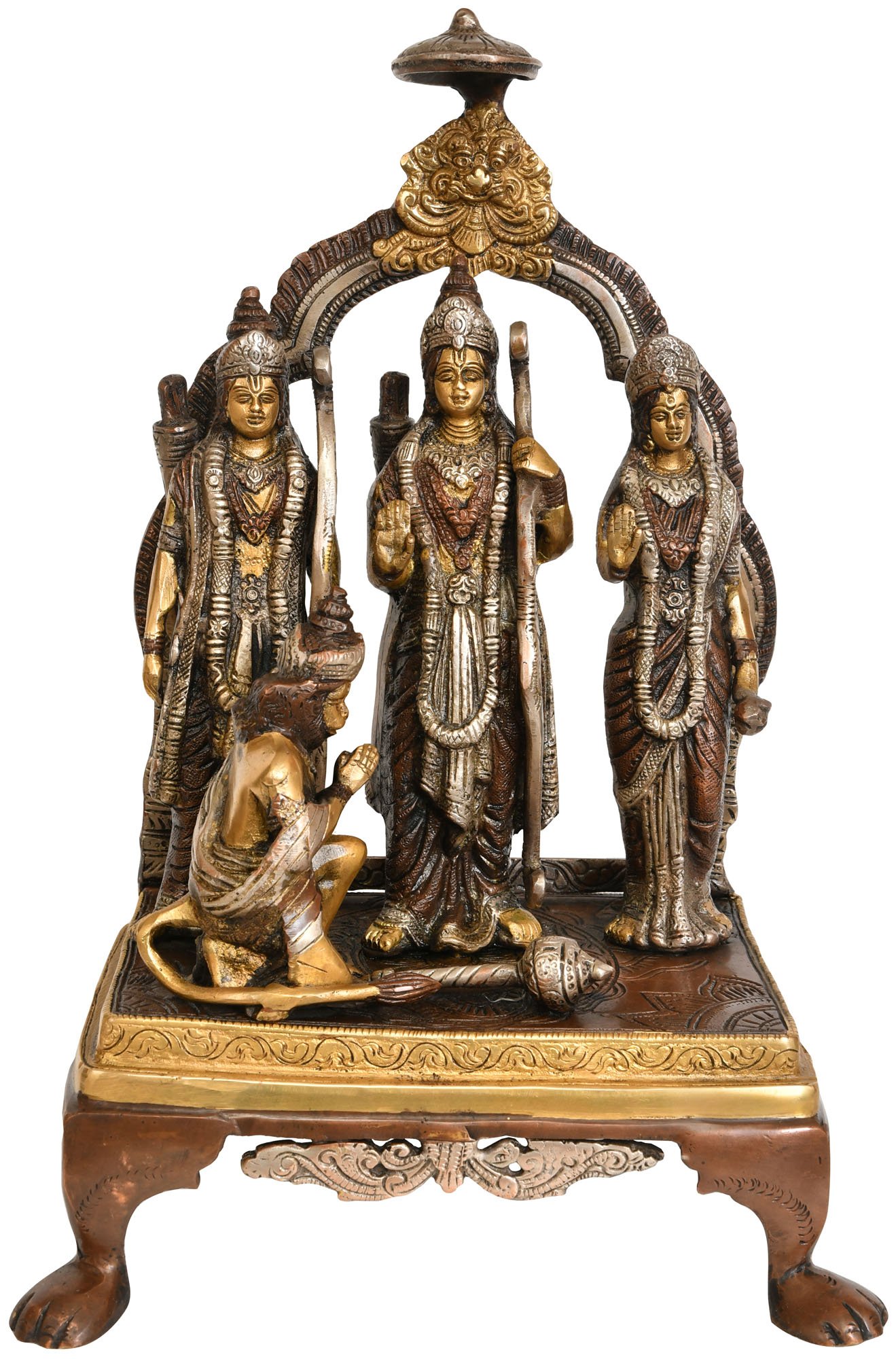 13 Ram Darbar In Brass, Handmade, Made In India