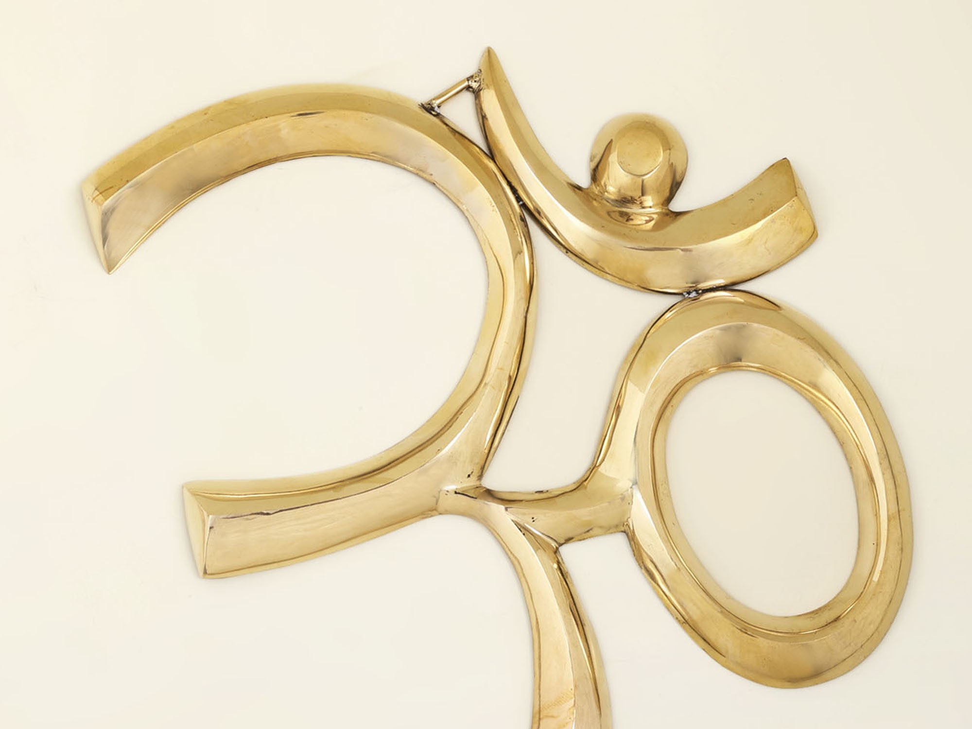 Om Wall Hanging Statue in Brass Exotic India Art