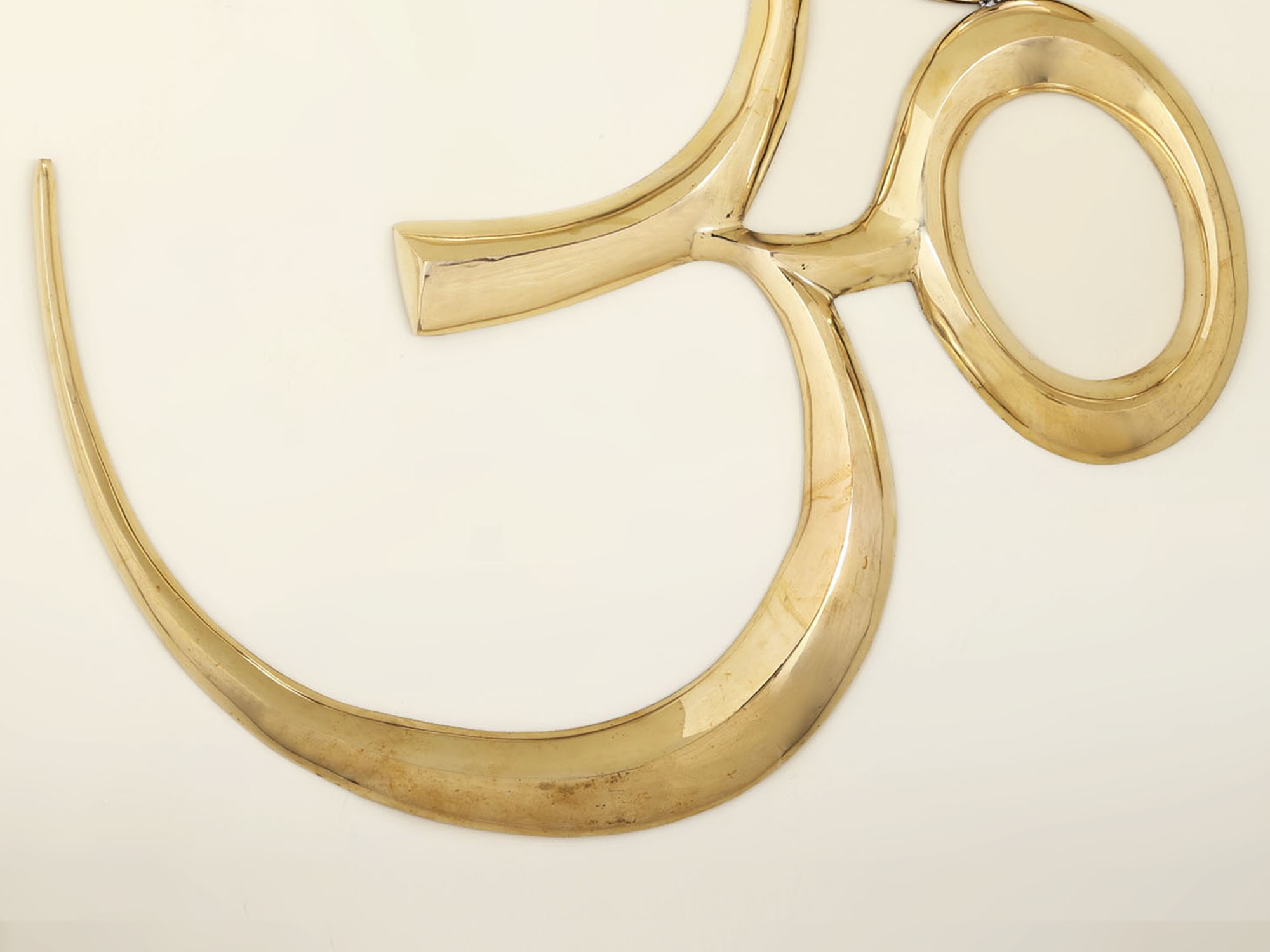 Om Wall Hanging Statue in Brass Exotic India Art