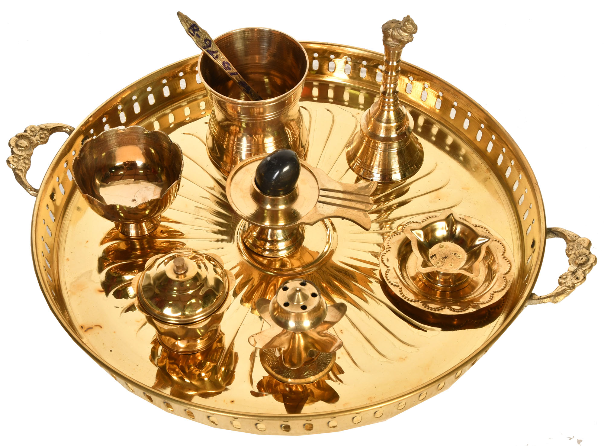 Complete Puja Thali Set For Worshipping Shiva Linga Exotic India Art