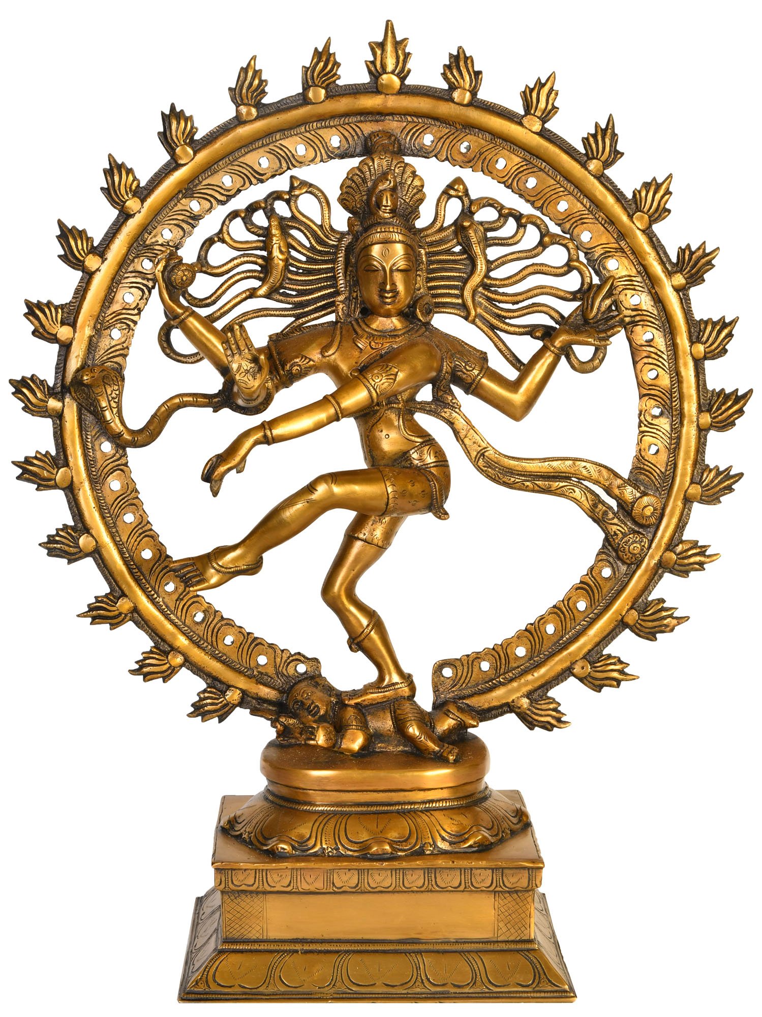 21 Nataraja Brass Statue, Handmade Brass Figurines