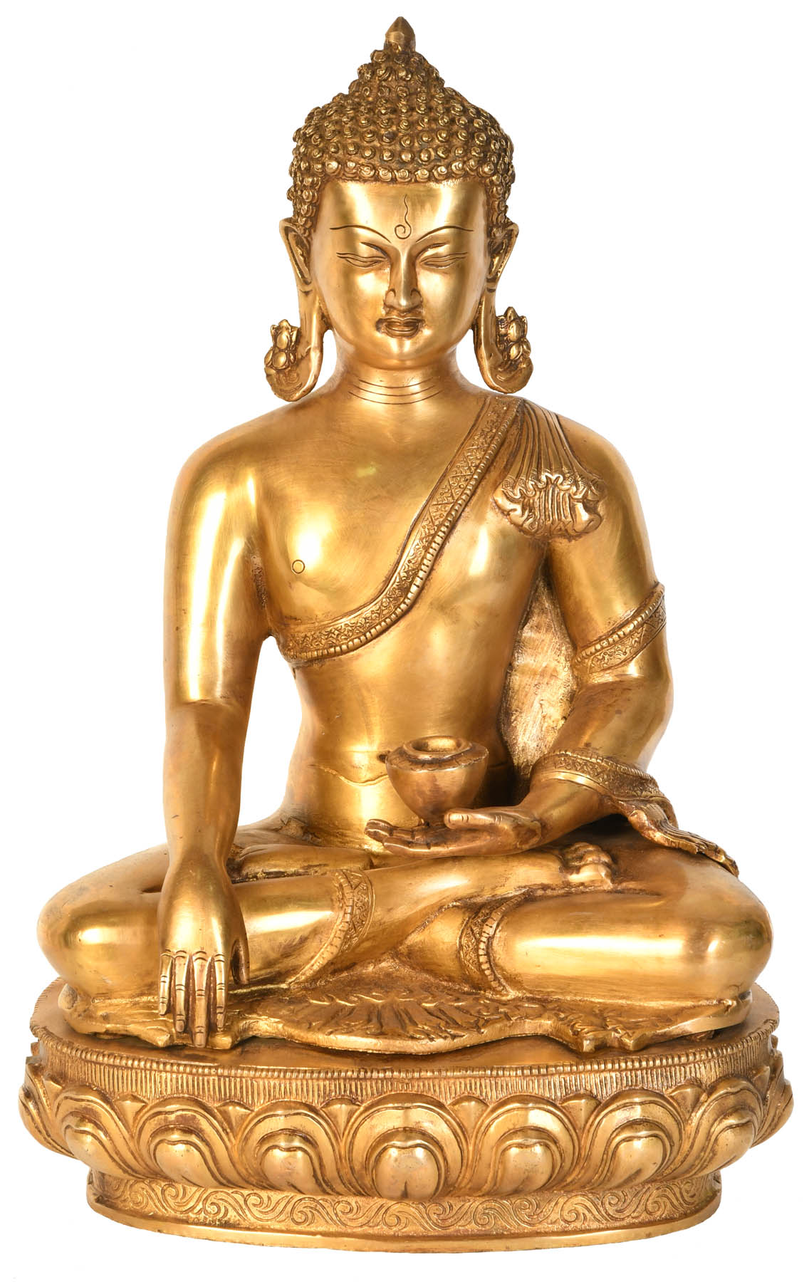 Bhumisparsha Buddha Tibetan Buddhist Deity Brass Statue