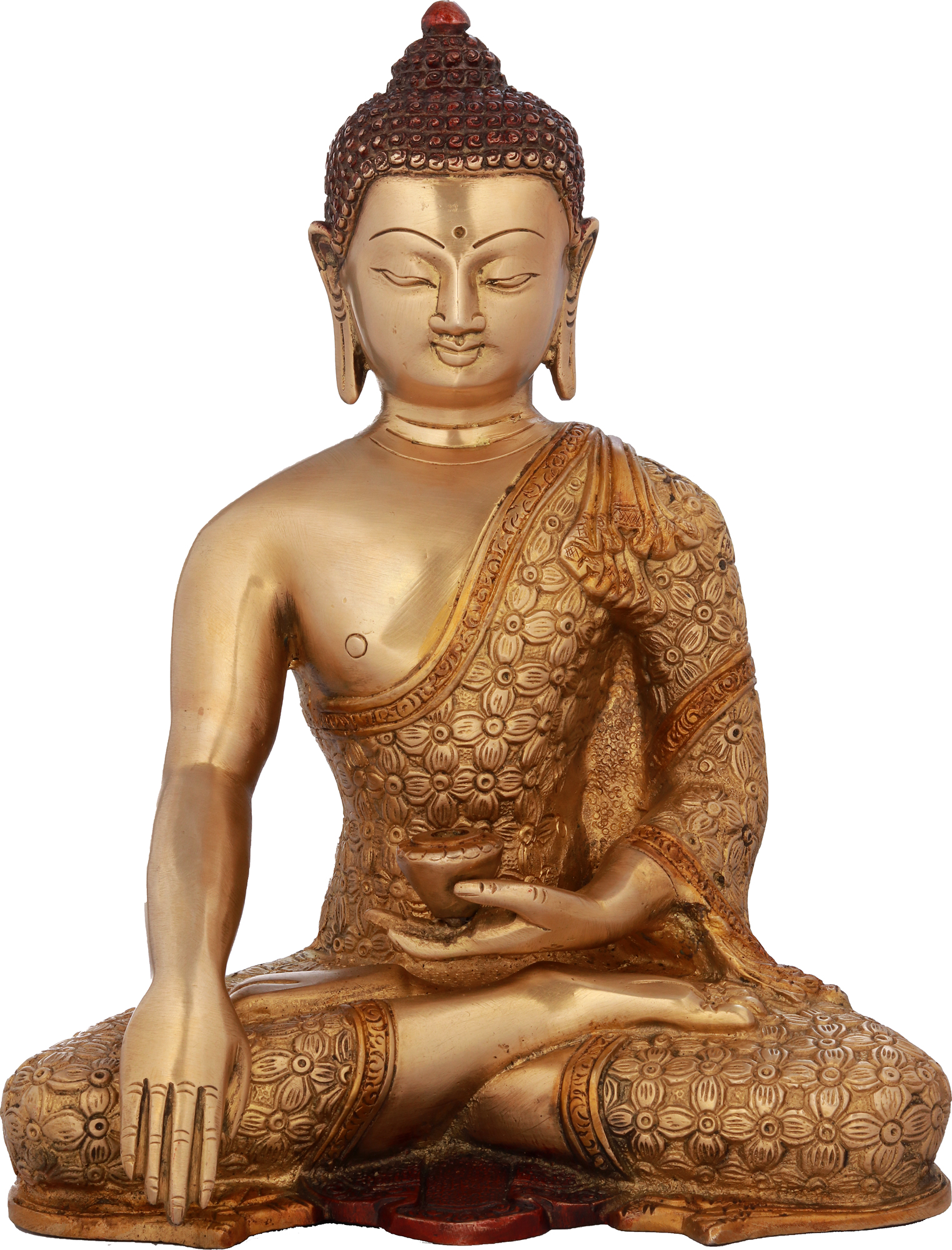 22'' Superfine Peaceful Shakyamuni Buddha Brass Statue