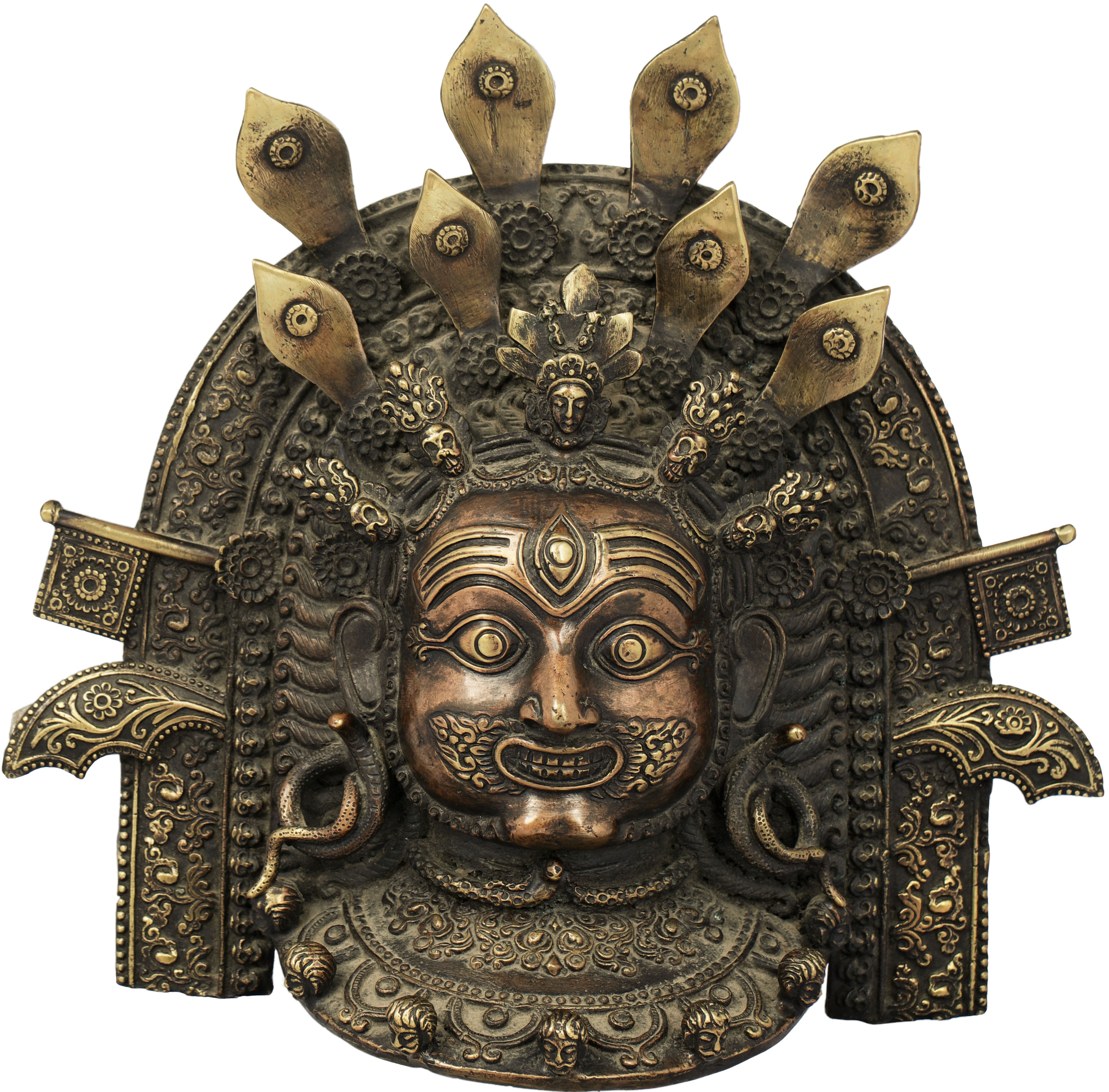 Wall Hanging Tibetan Buddhist Mahakala Mask Made In Nepal