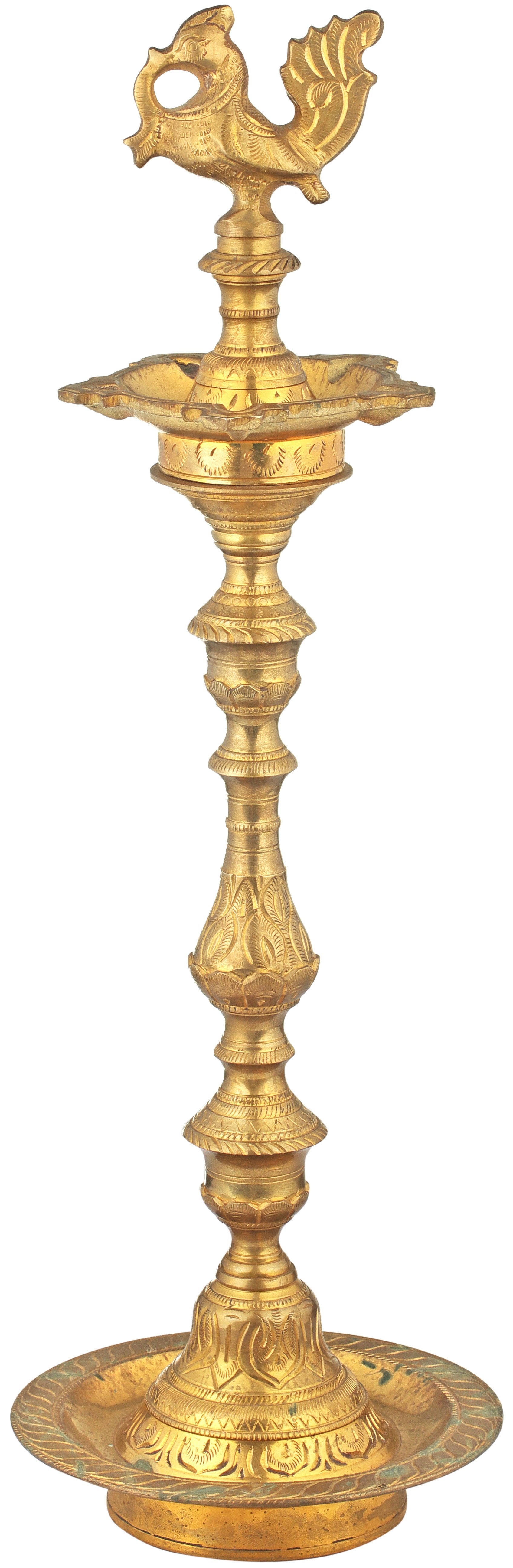 Brass Peacock Lamp | Exotic India Art