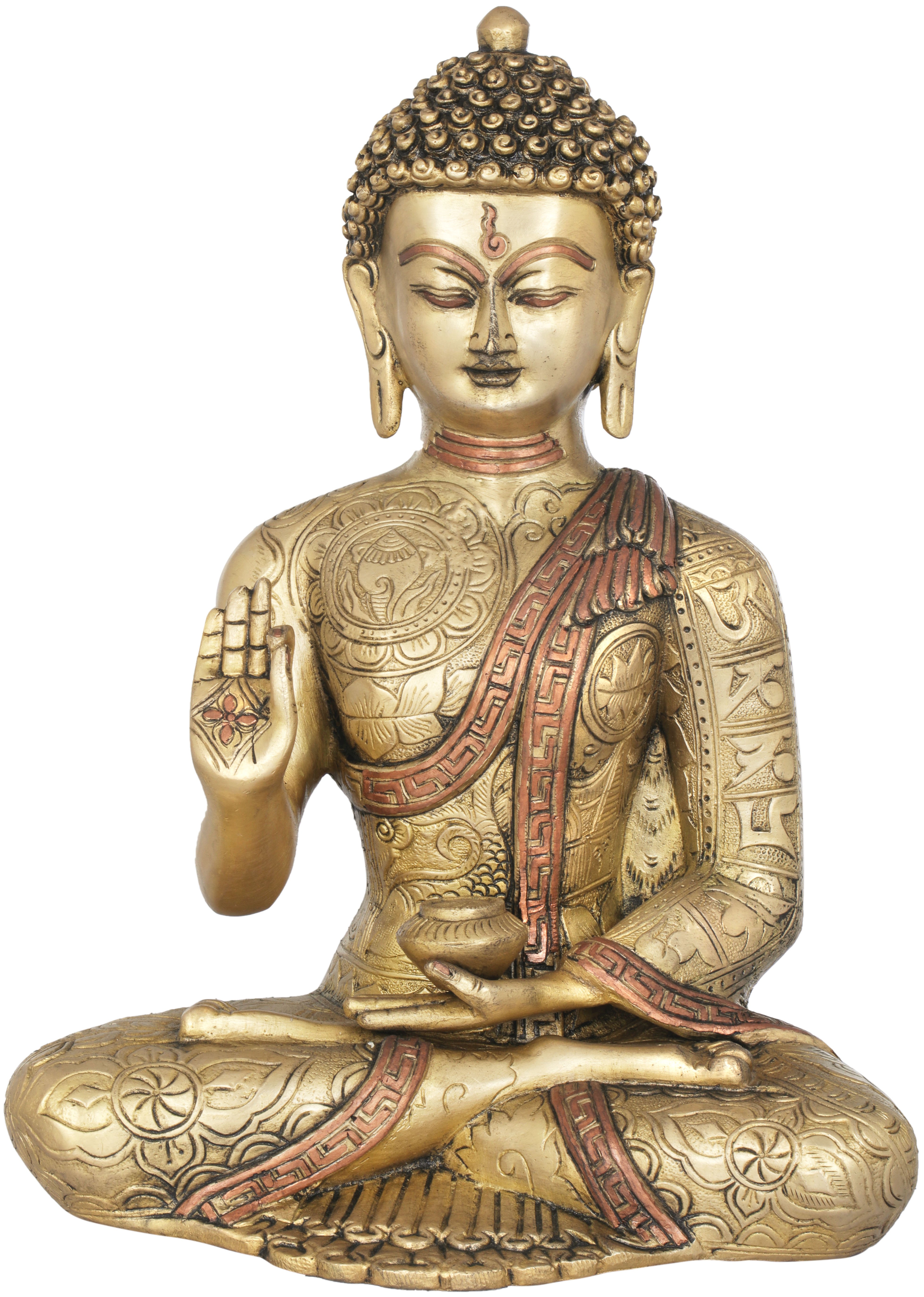 tibetan-buddhist-lord-buddha-in-vitark-mudra-auspicious-symbols