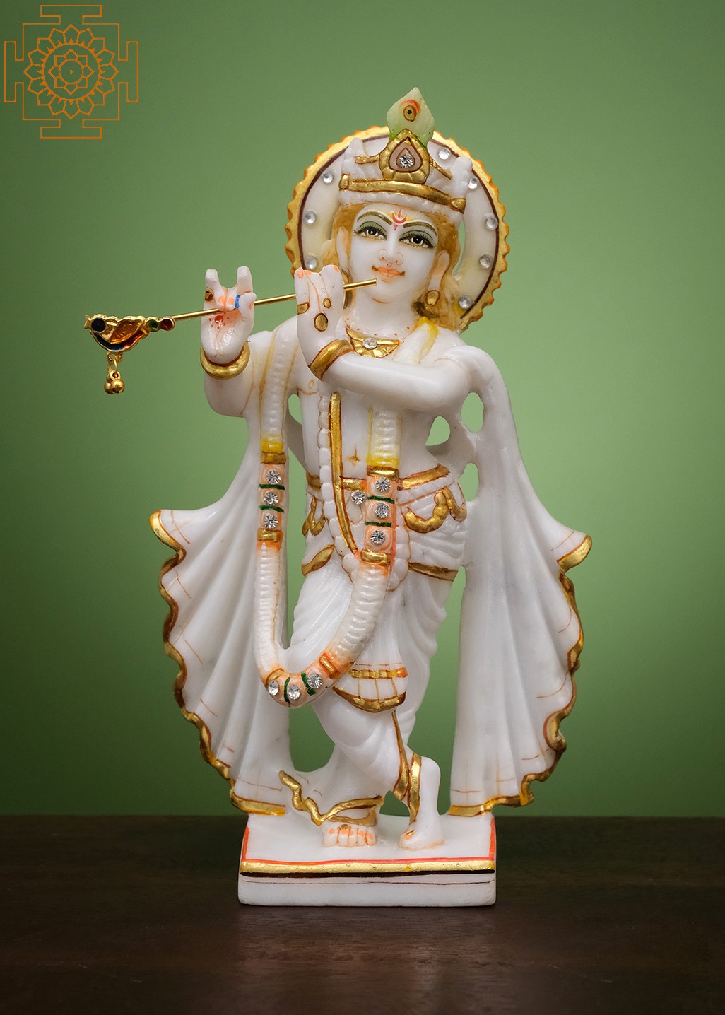 8 Standing Lord Krishna Statue, Handmade