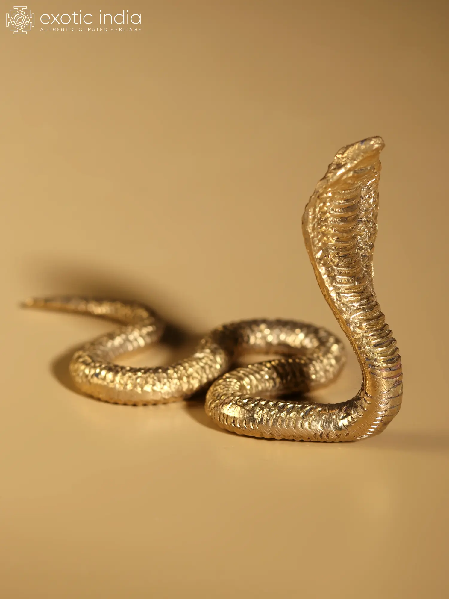 Petite Sculpture Serpent En Laiton – Miniature 5x3 Cm – Figurine Déco
