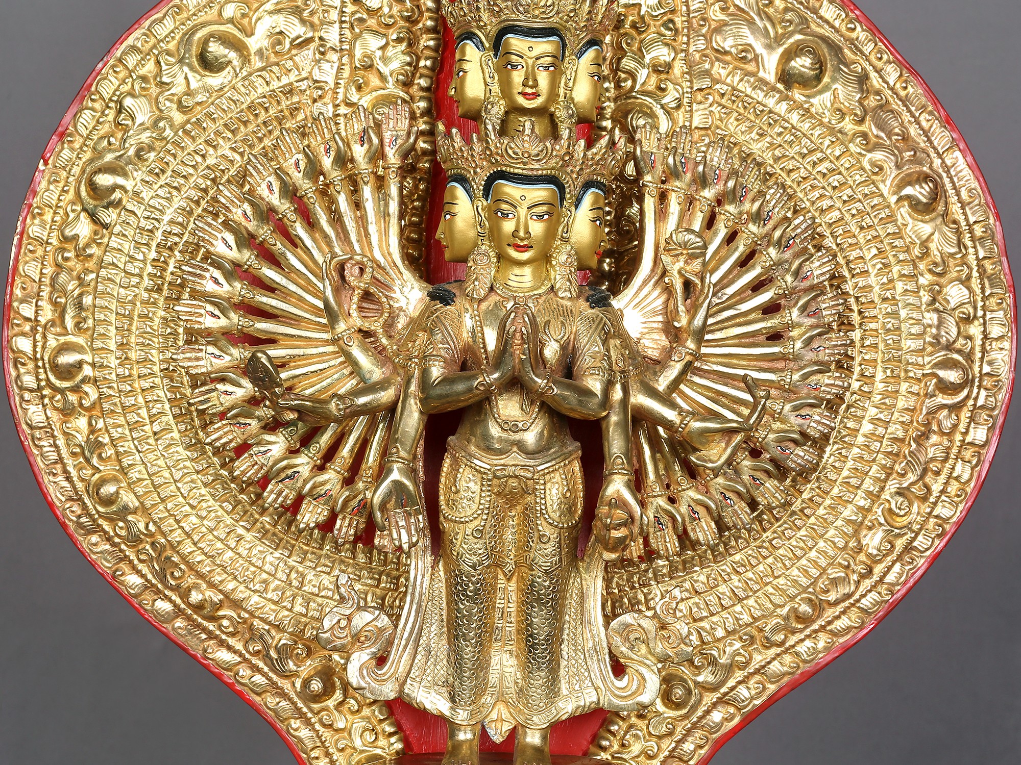 19" Standing Thousand Armed Avalokiteshvara Statue From Nepal | Exotic ...