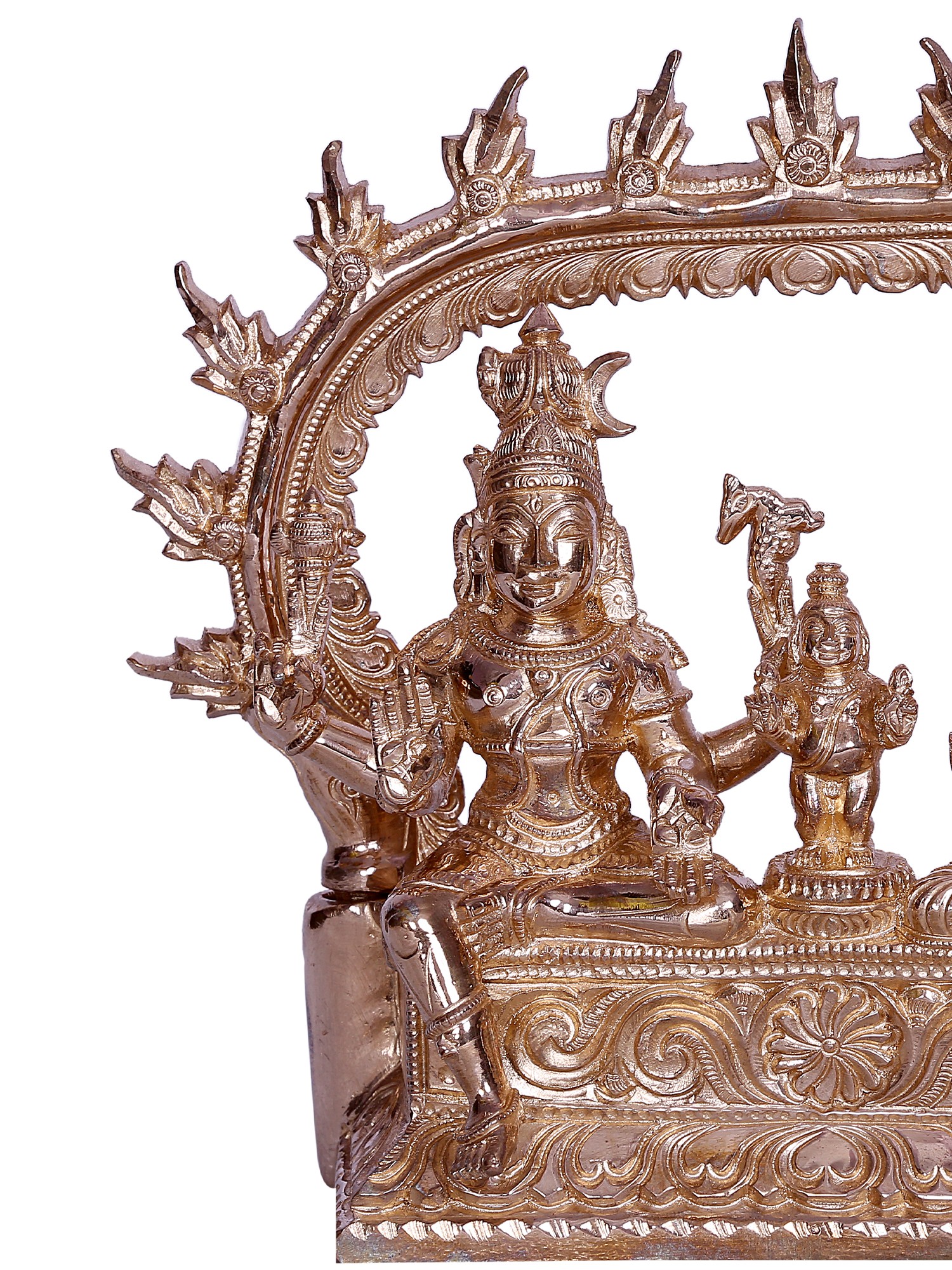 Small Lord Shiva And Parvati Seated On Throne Exotic India Art