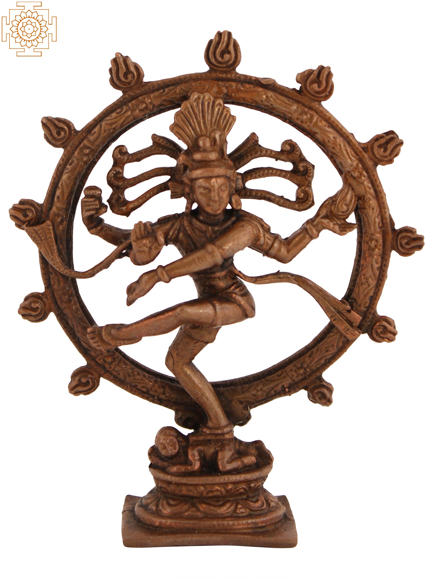 4 Small Dancing Lord Shiva (Nataraja) Copper Statue
