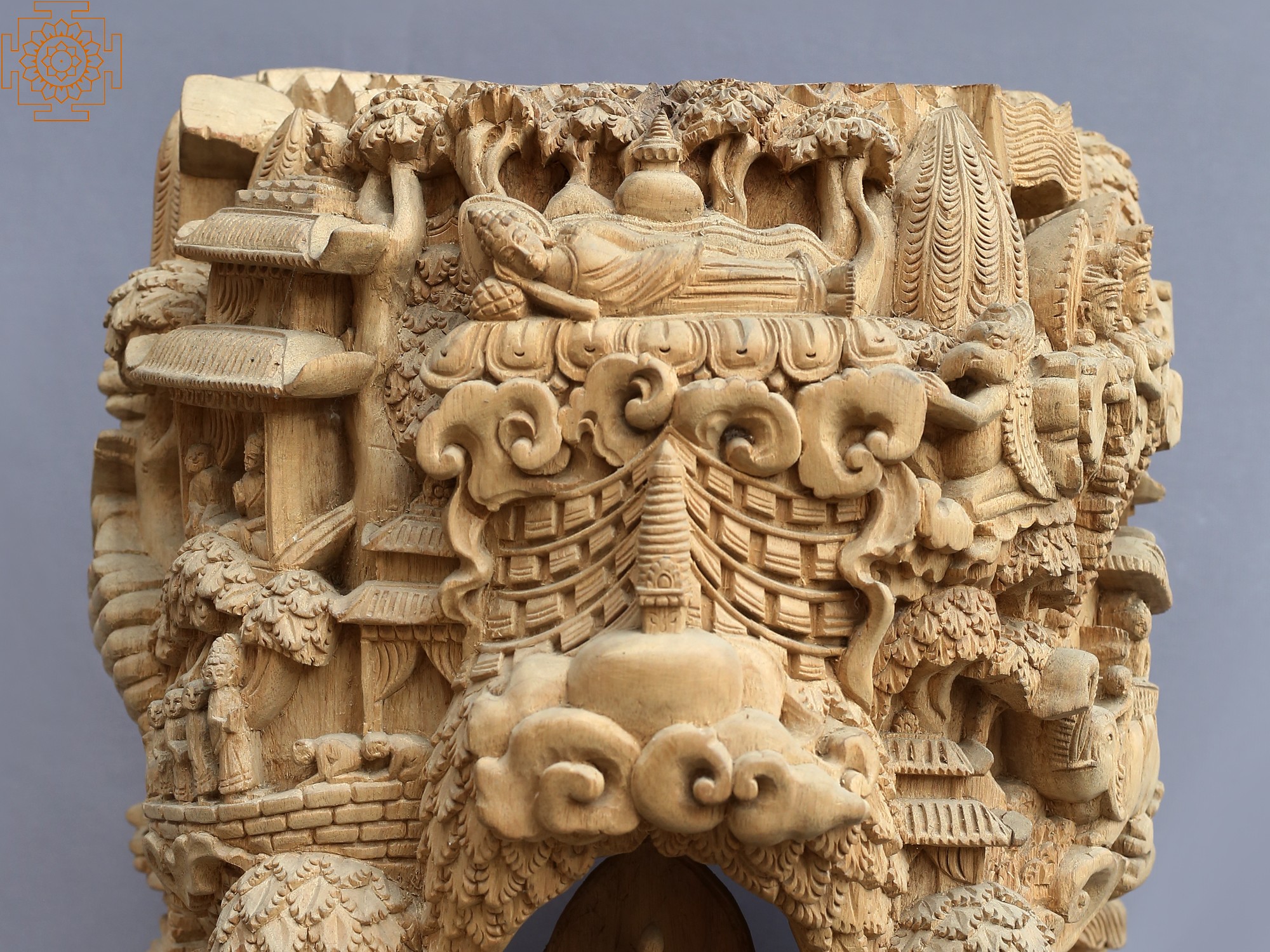 15'' Medicine Buddha Nepal Handicraft Wooden Nepalese Handicrafts