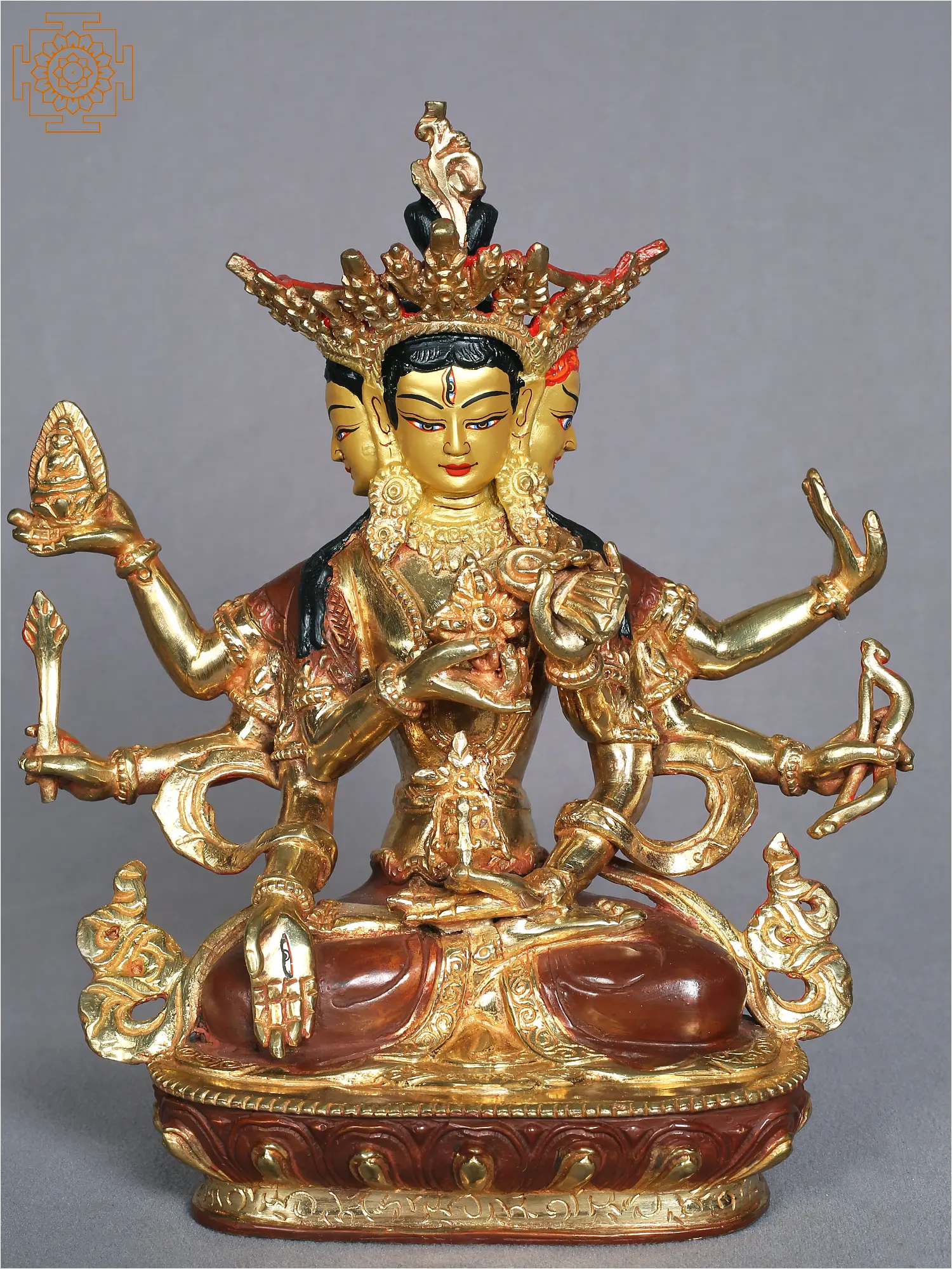 多腕の金属製神像Gold Plated Namgyal Statue 多腕の金属製神像Gold Plated Namgyal Statue 【公式通販】