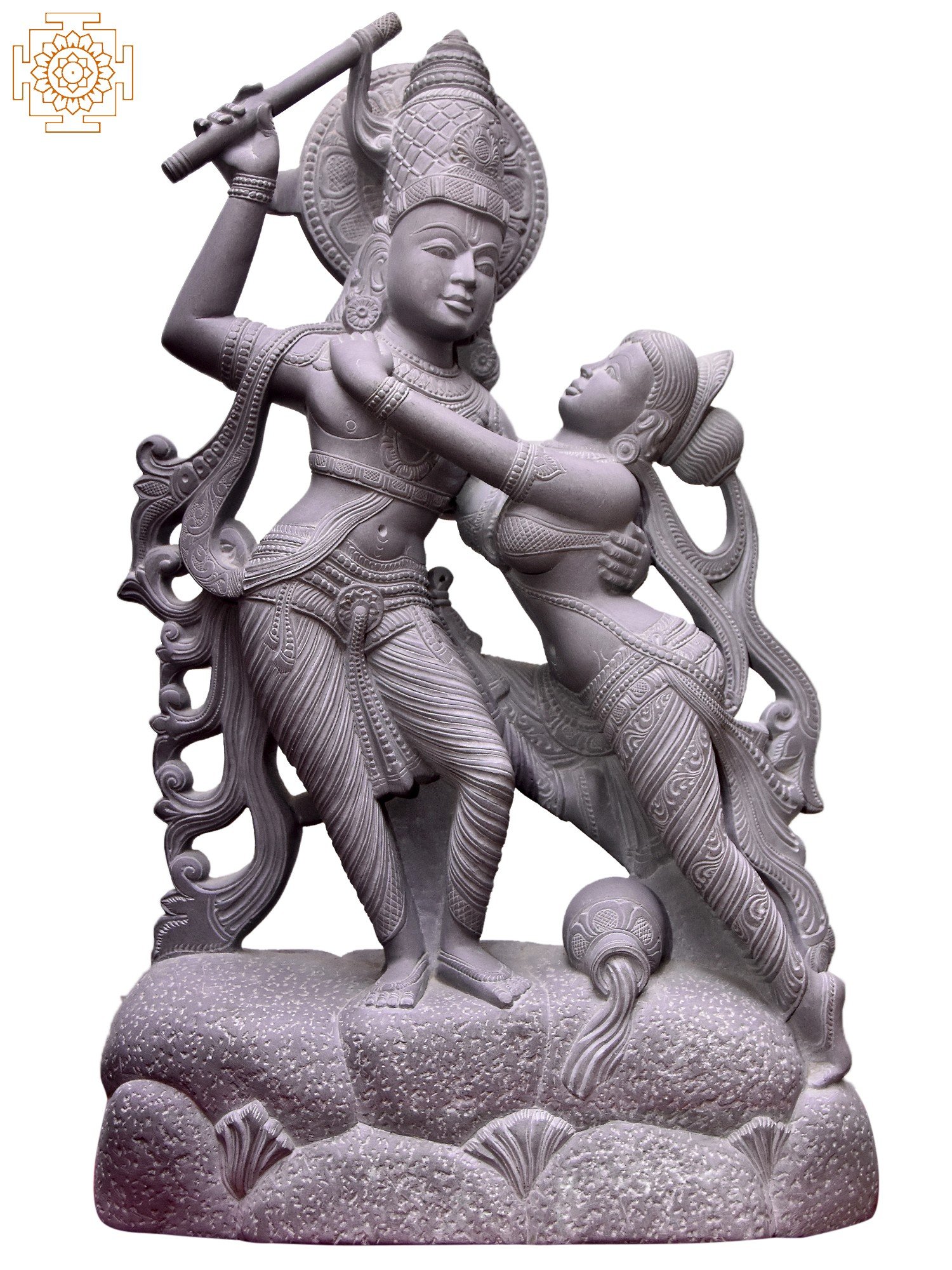 White Whale Brass Lord Radha Krishna Loving Pose Large Statue Sculptur –  Whitewhale