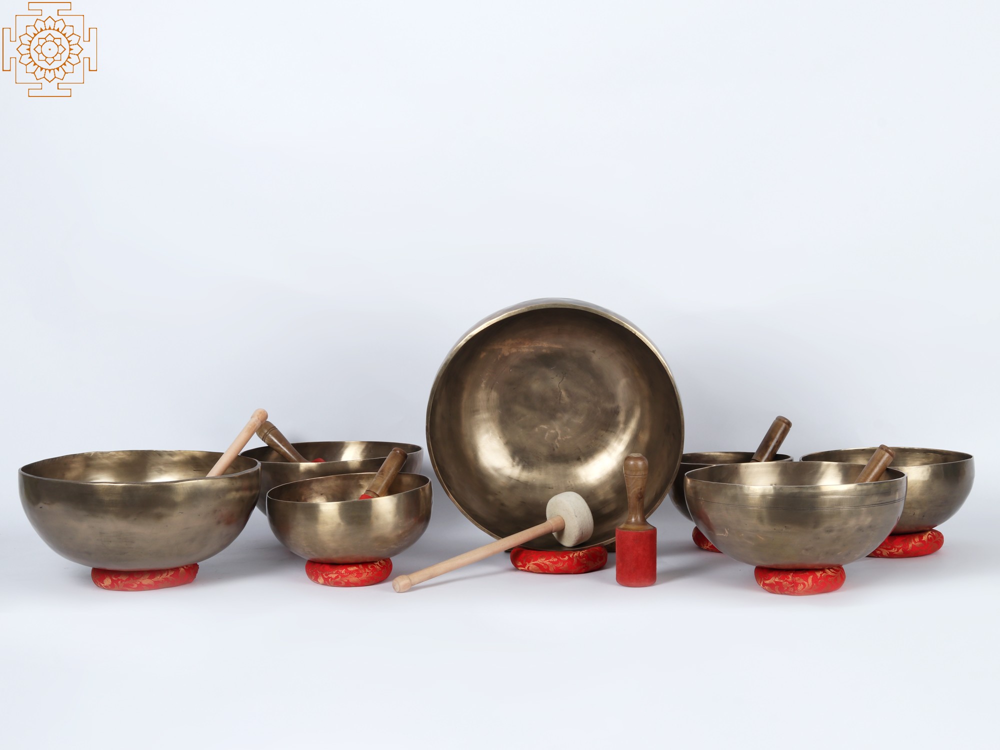 Highly Accurate Seven Chakra Singing Bowls For Healing in Bronze